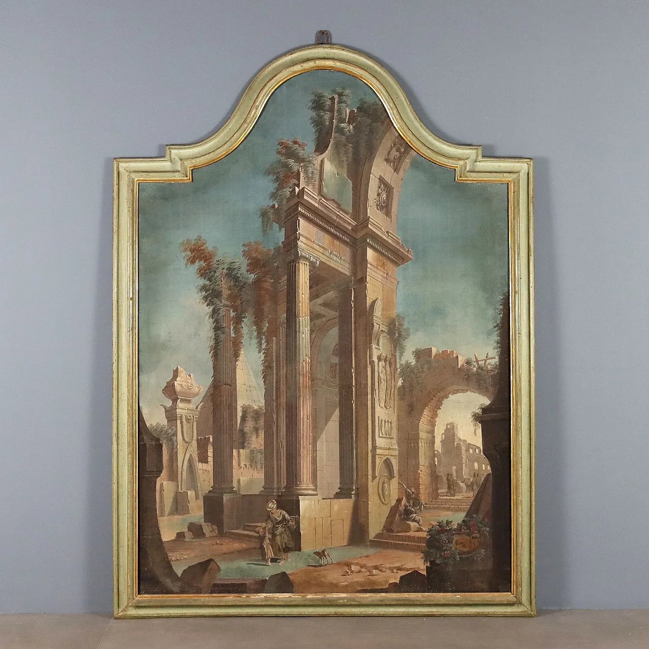 Scope painting by Pietro Paltronieri, tempera on canvas, 18th century 1