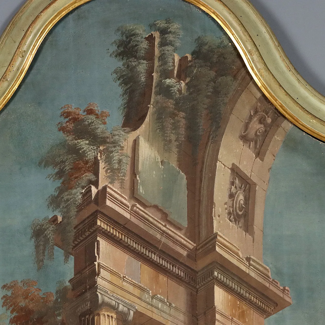 Scope painting by Pietro Paltronieri, tempera on canvas, 18th century 4
