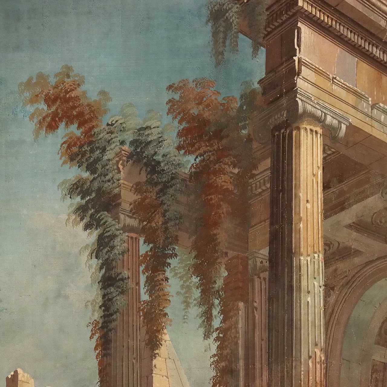 Scope painting by Pietro Paltronieri, tempera on canvas, 18th century 5