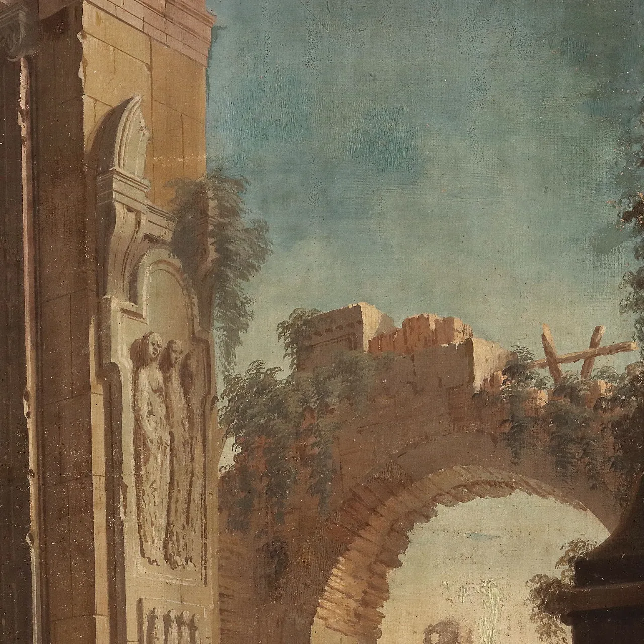 Scope painting by Pietro Paltronieri, tempera on canvas, 18th century 6