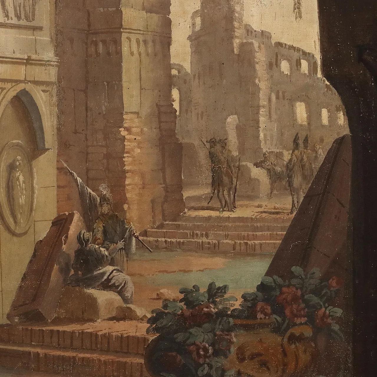 Scope painting by Pietro Paltronieri, tempera on canvas, 18th century 8