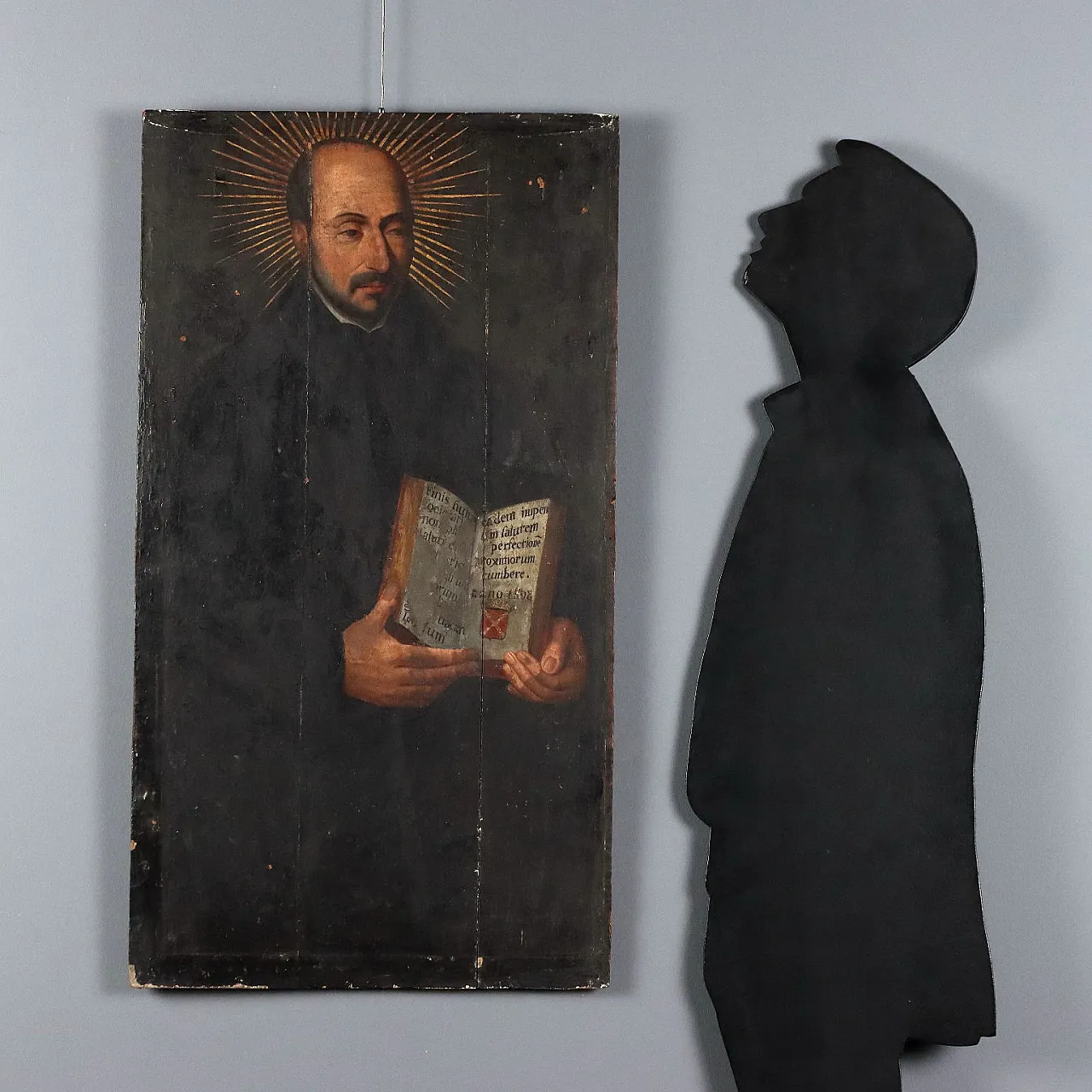 Painting of Saint Ignatius of Loyola, oil on panel, 16th century 2