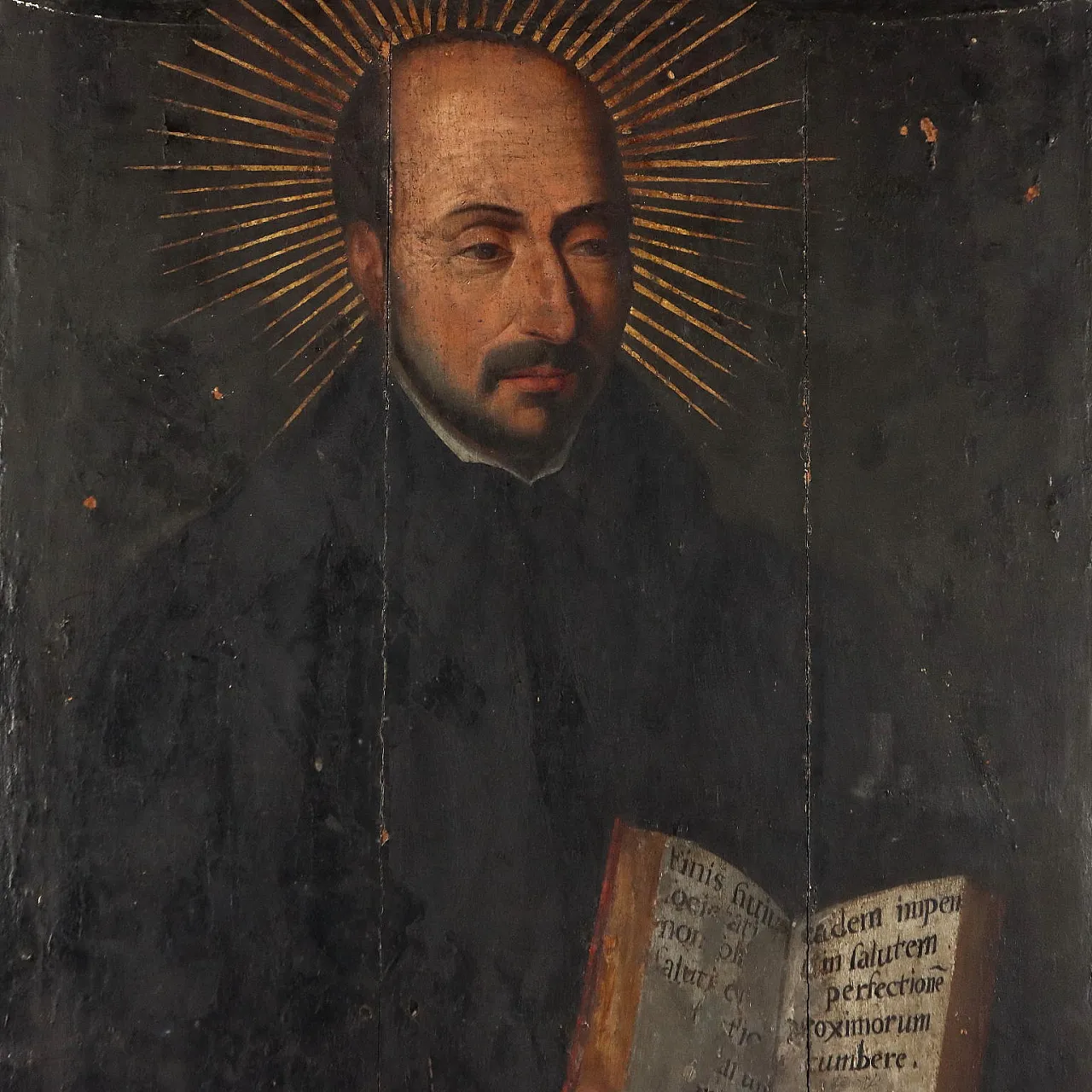 Painting of Saint Ignatius of Loyola, oil on panel, 16th century 3