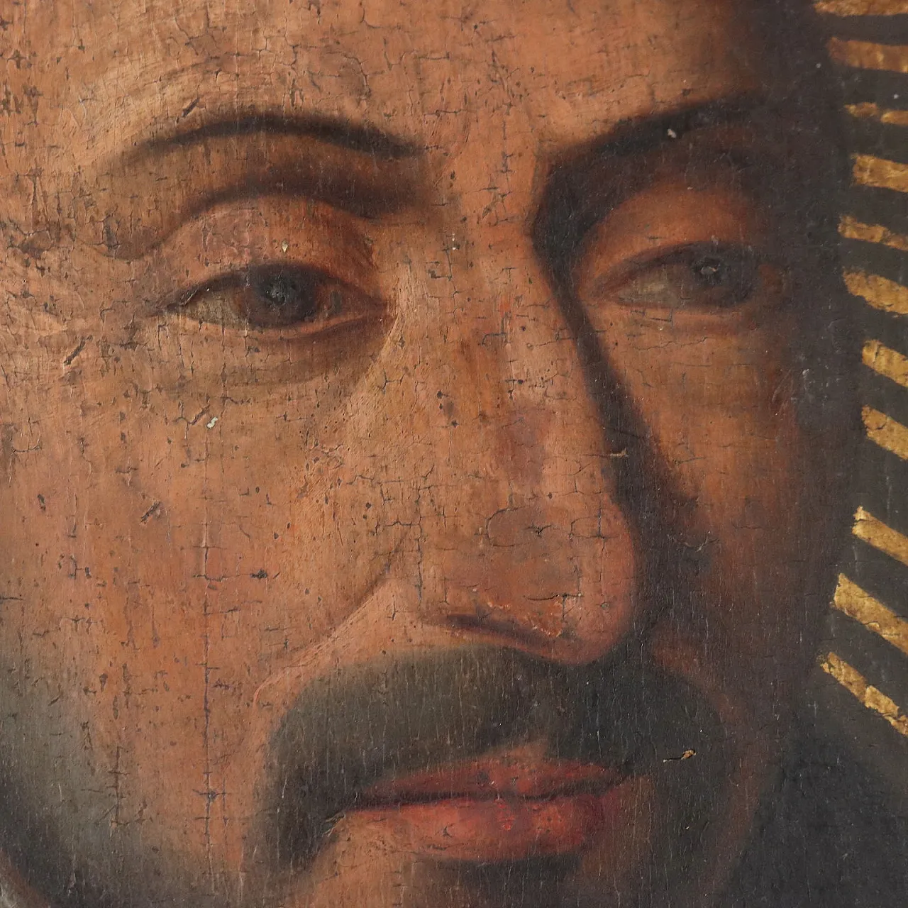 Painting of Saint Ignatius of Loyola, oil on panel, 16th century 6