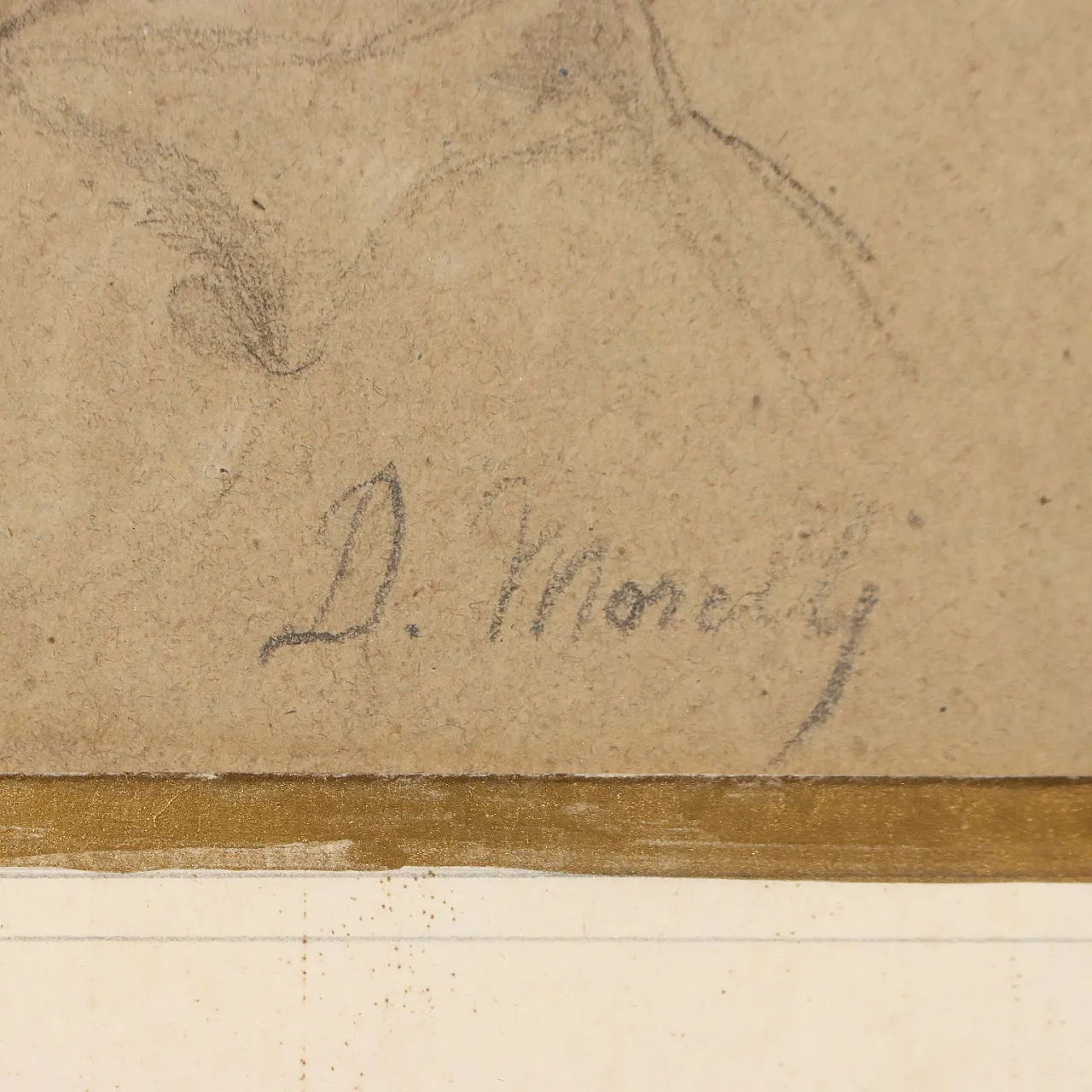 Disegno di Domenico Morelli, matita su carta, '800 6