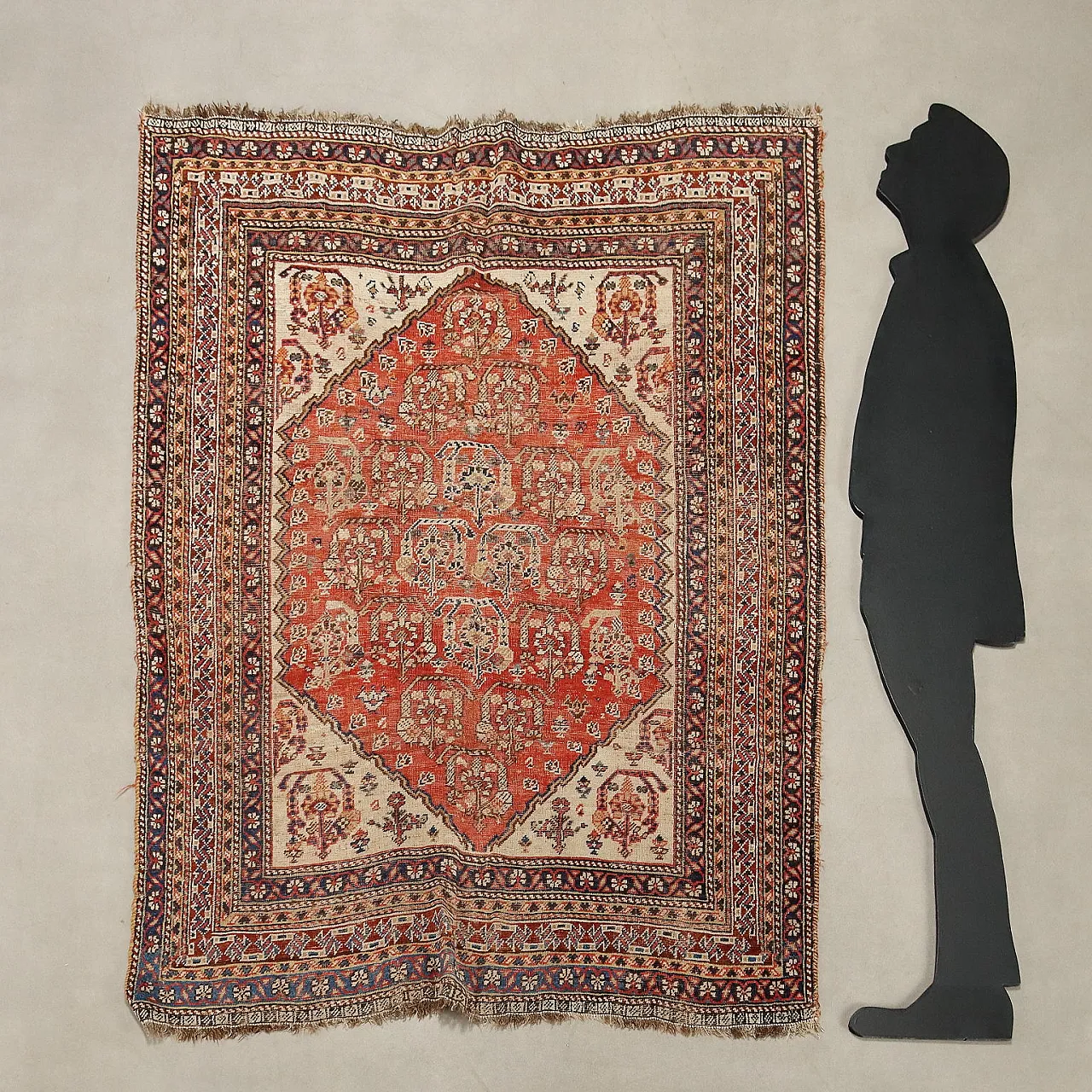 Kaskay wool rug, fine knot, handmade, 20th century 3