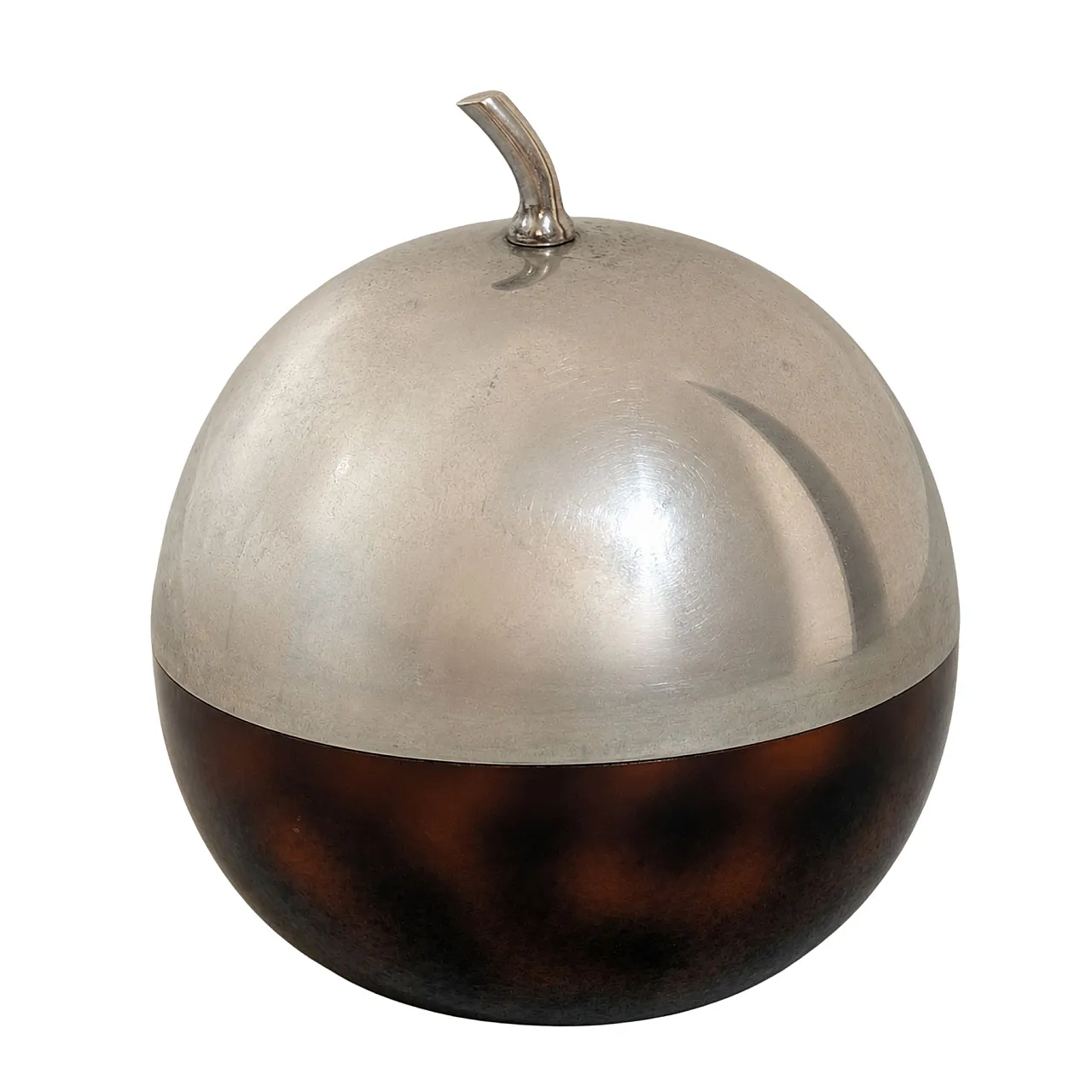 French ice bucket in metal and Bakelite, 1970s 1