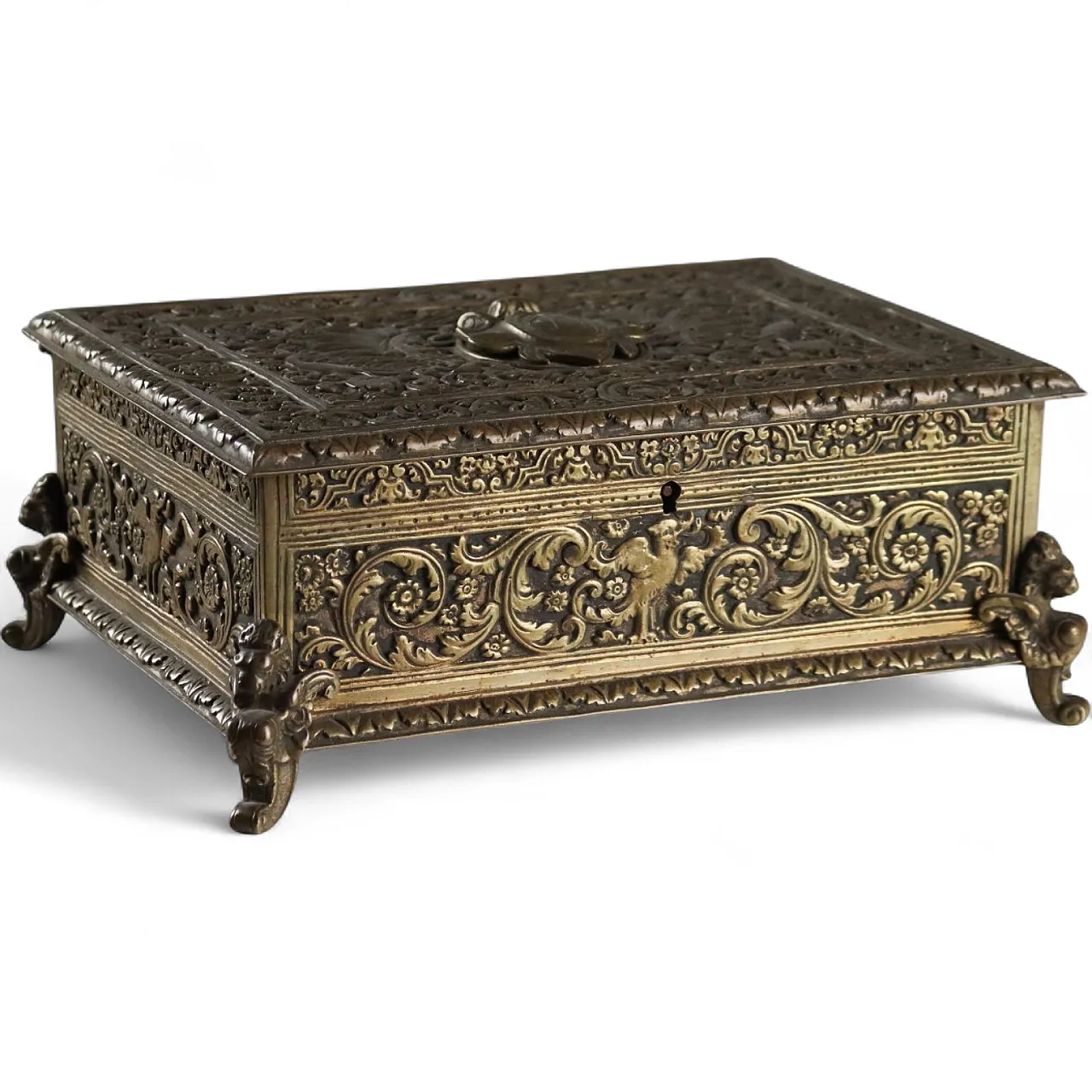 Chiseled bronze casket, 20th century 11