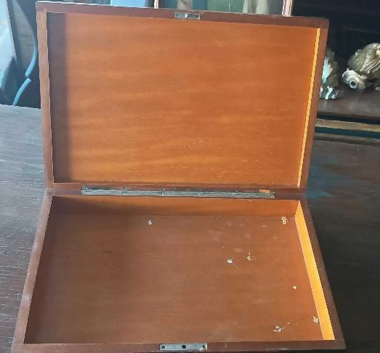 Rosewood and ebony gaming box, early 20th century 7