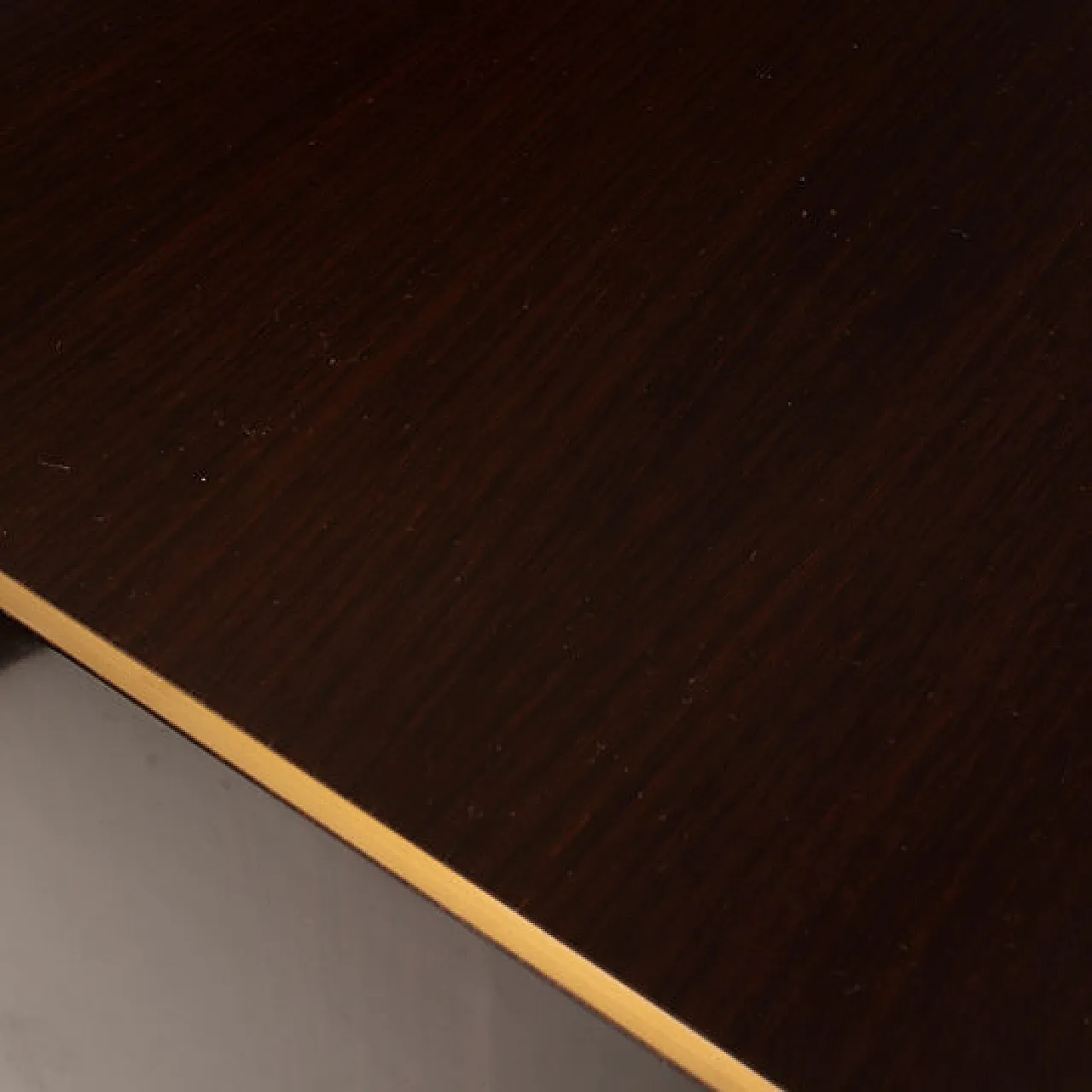 Pair of rosewood and brass bedside tables for Fratelli Turri, 1970s 7