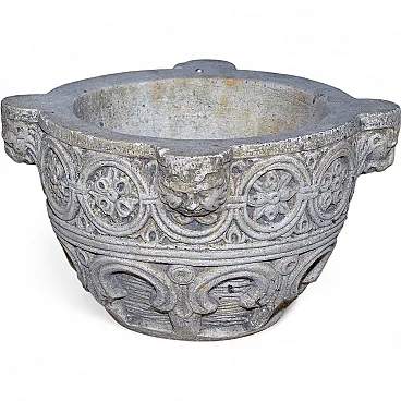 Baroque-style mortar in impasto, 18th century