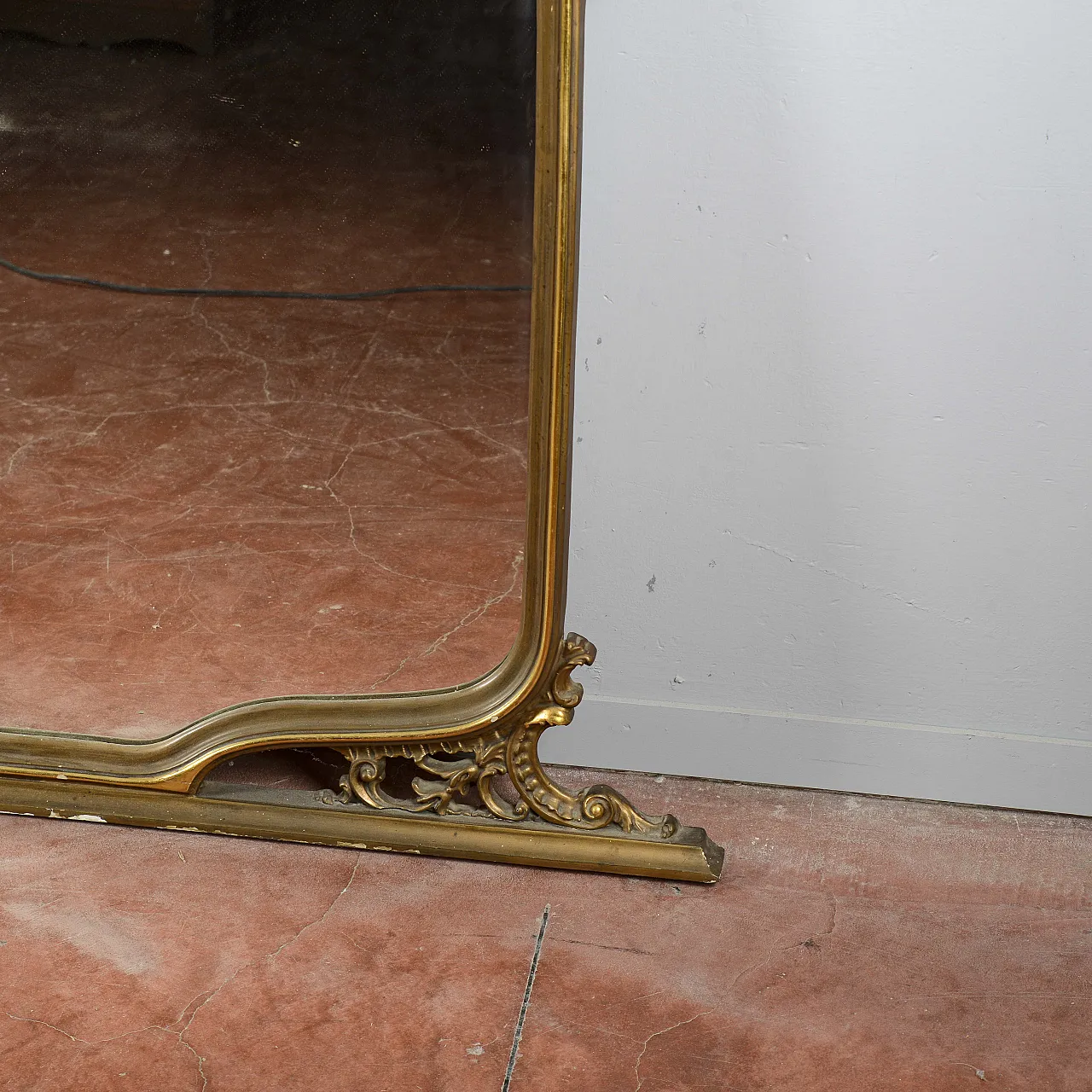 Specchio da credenza in legno, primo '900 3