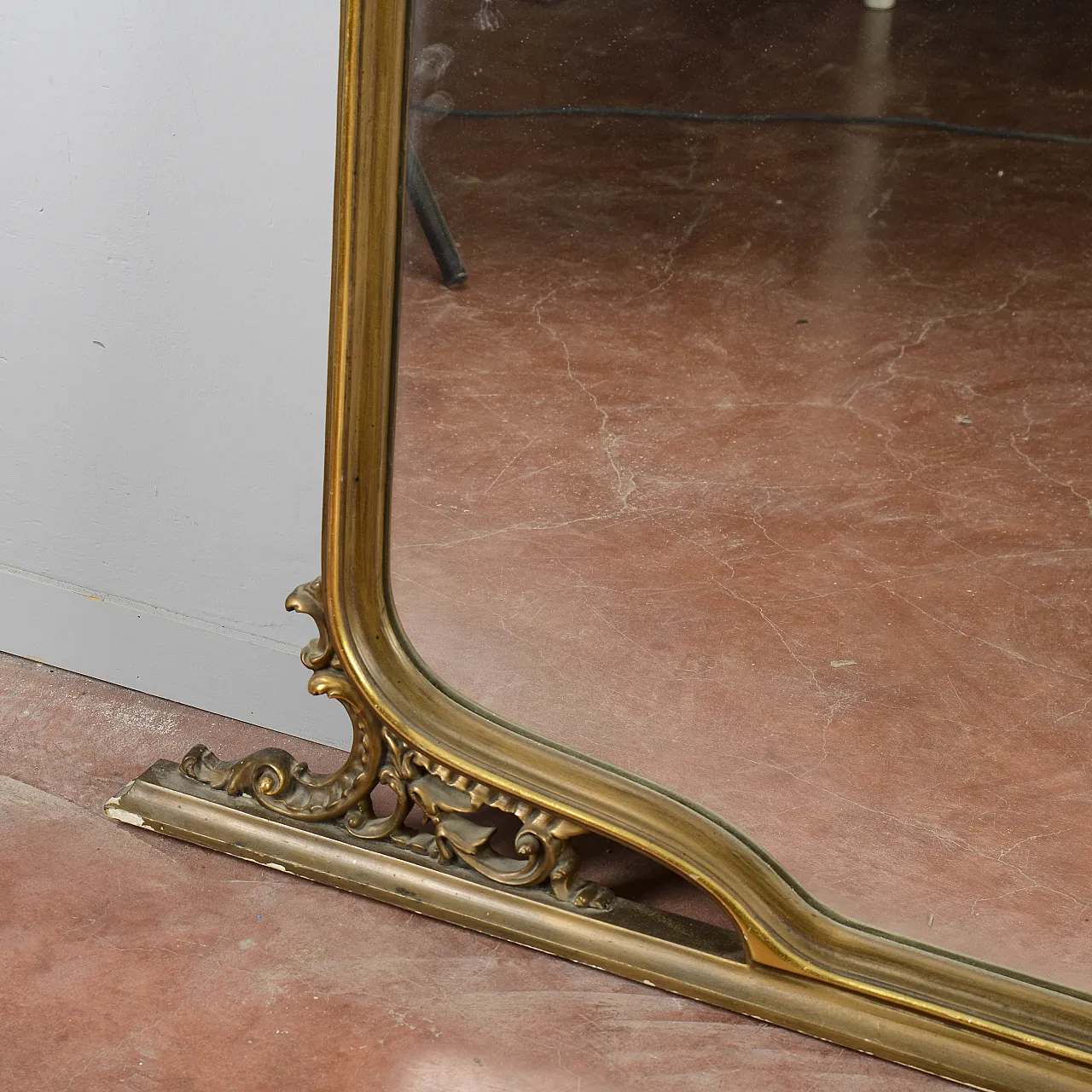 Specchio da credenza in legno, primo '900 4