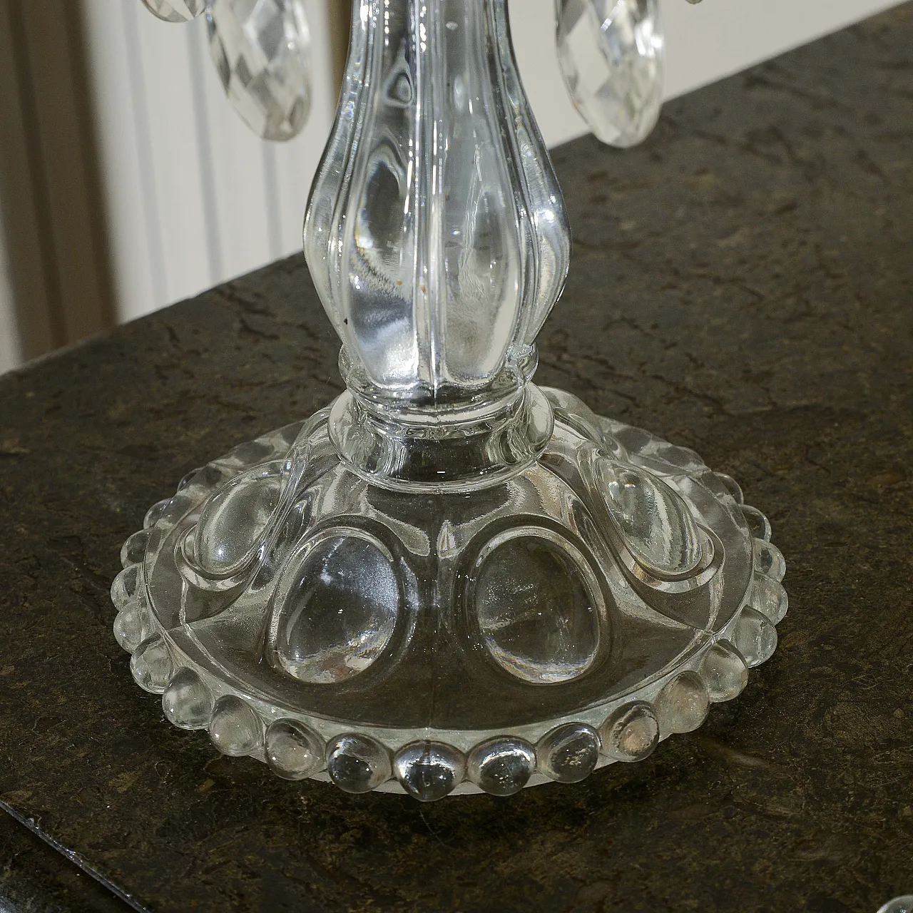 Pair of glass candlesticks, mid-20th century 8