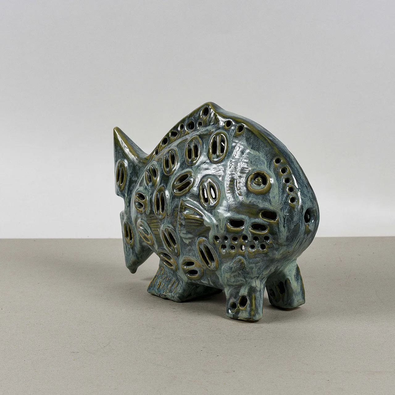 Luster glazed ceramic fish, 1970s 2