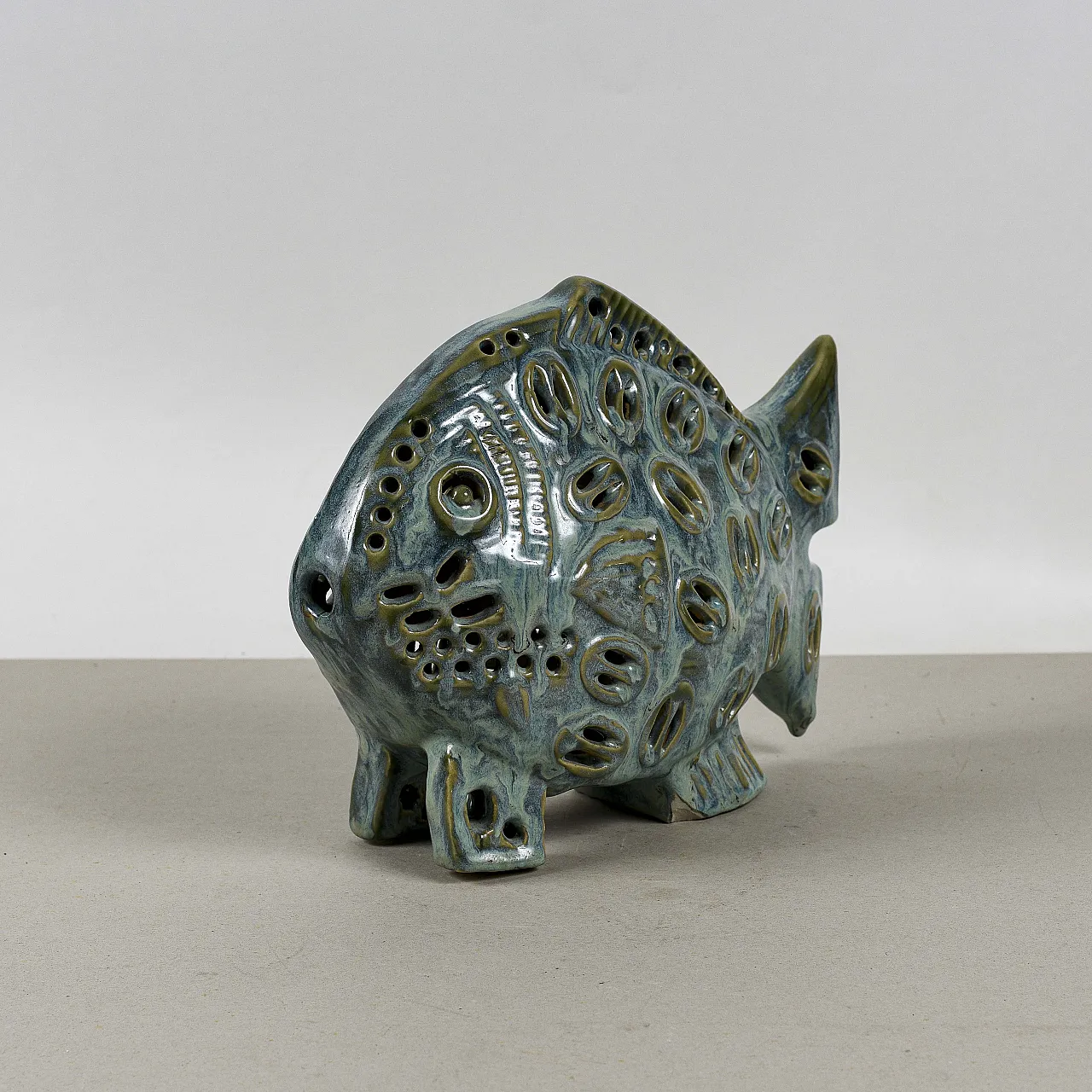 Luster glazed ceramic fish, 1970s 3