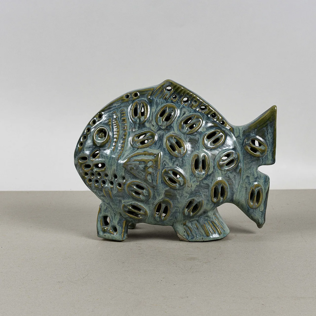 Luster glazed ceramic fish, 1970s 4