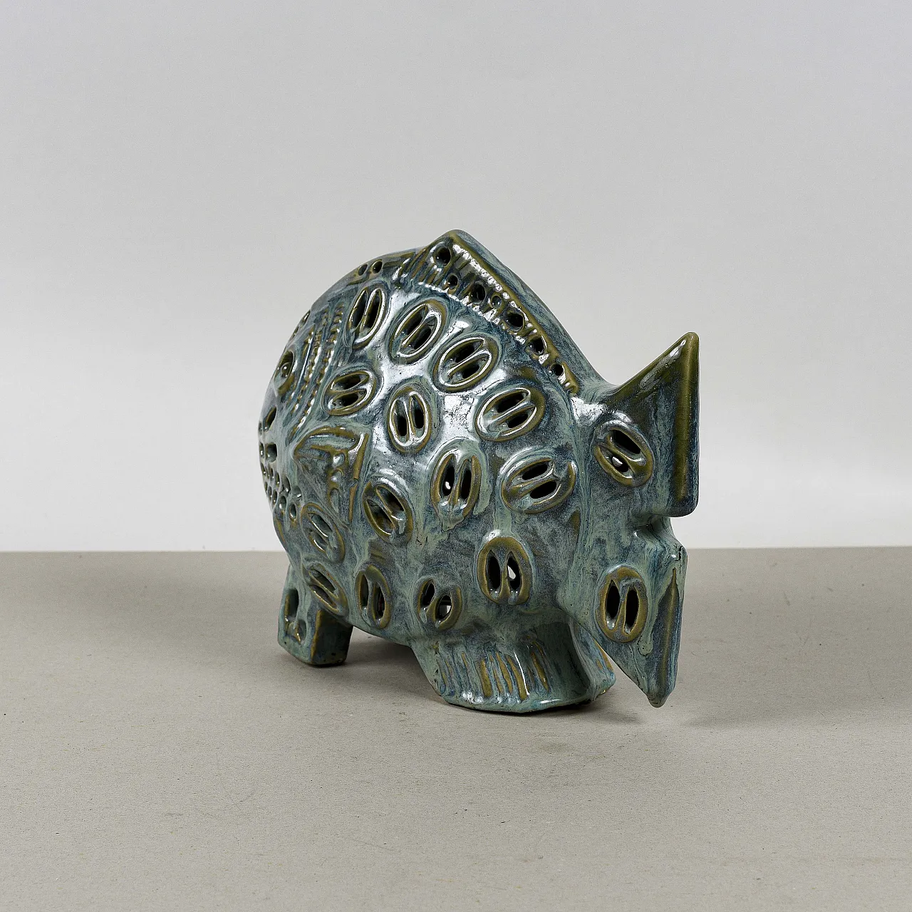 Luster glazed ceramic fish, 1970s 5