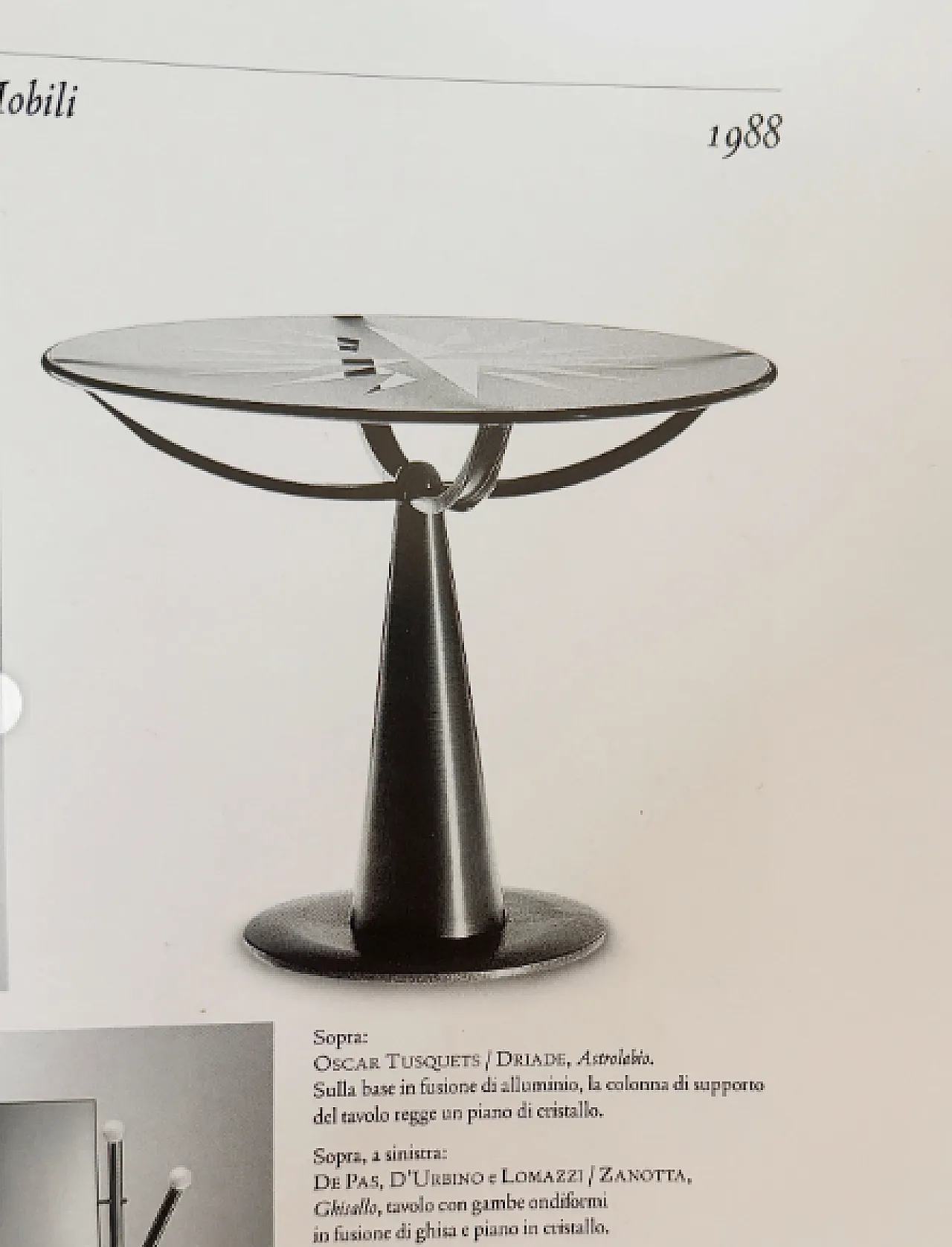 Astrolabe table by Oscar Tusquets, 1980s 2