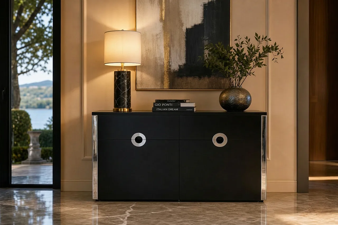 3 Alveo sideboards by Willy Rizzo for Mario Sabot, 70s 3