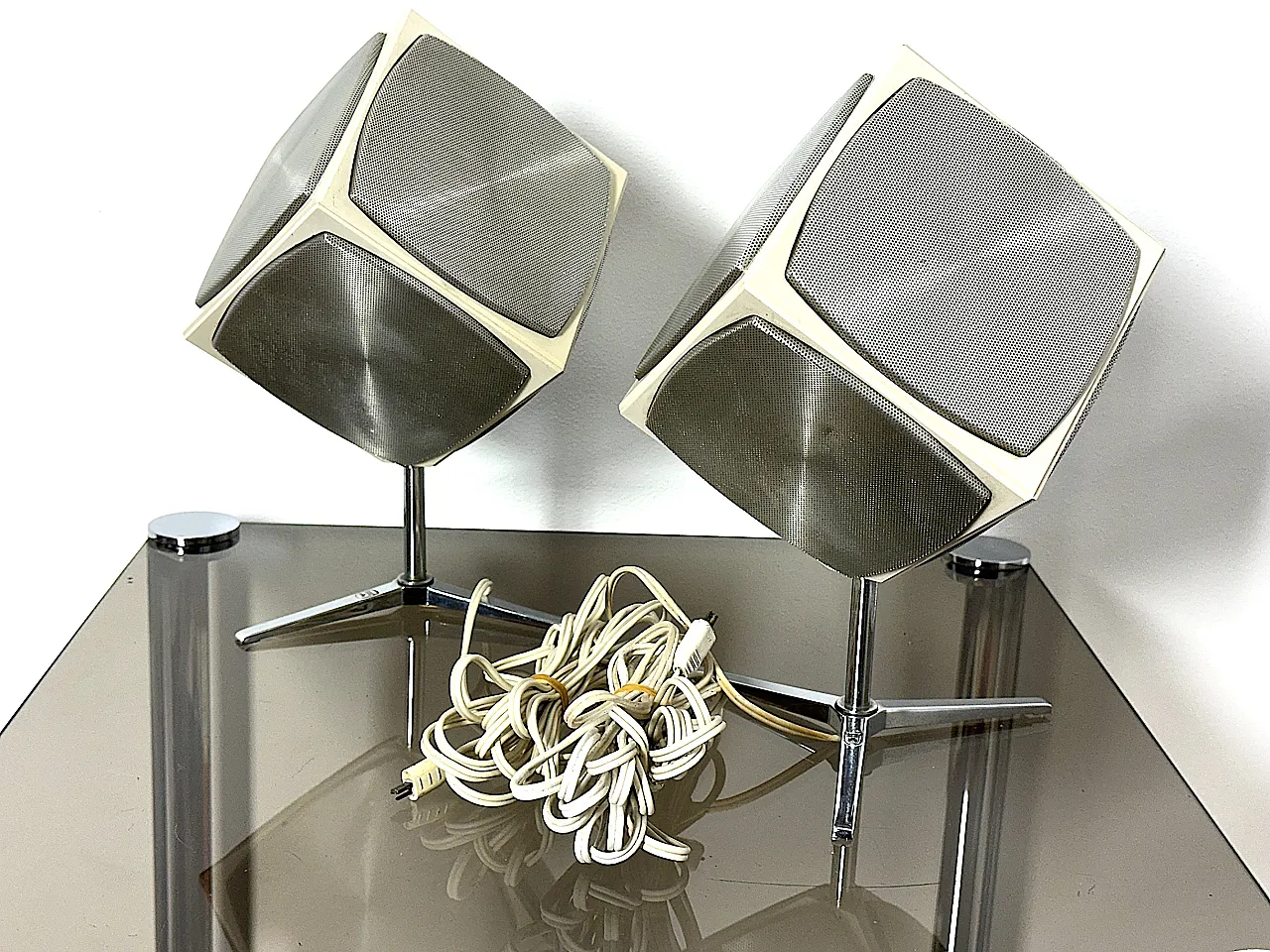 Coppia Diffusori a Cubo Grundig Audiorama 700, anni '70 8