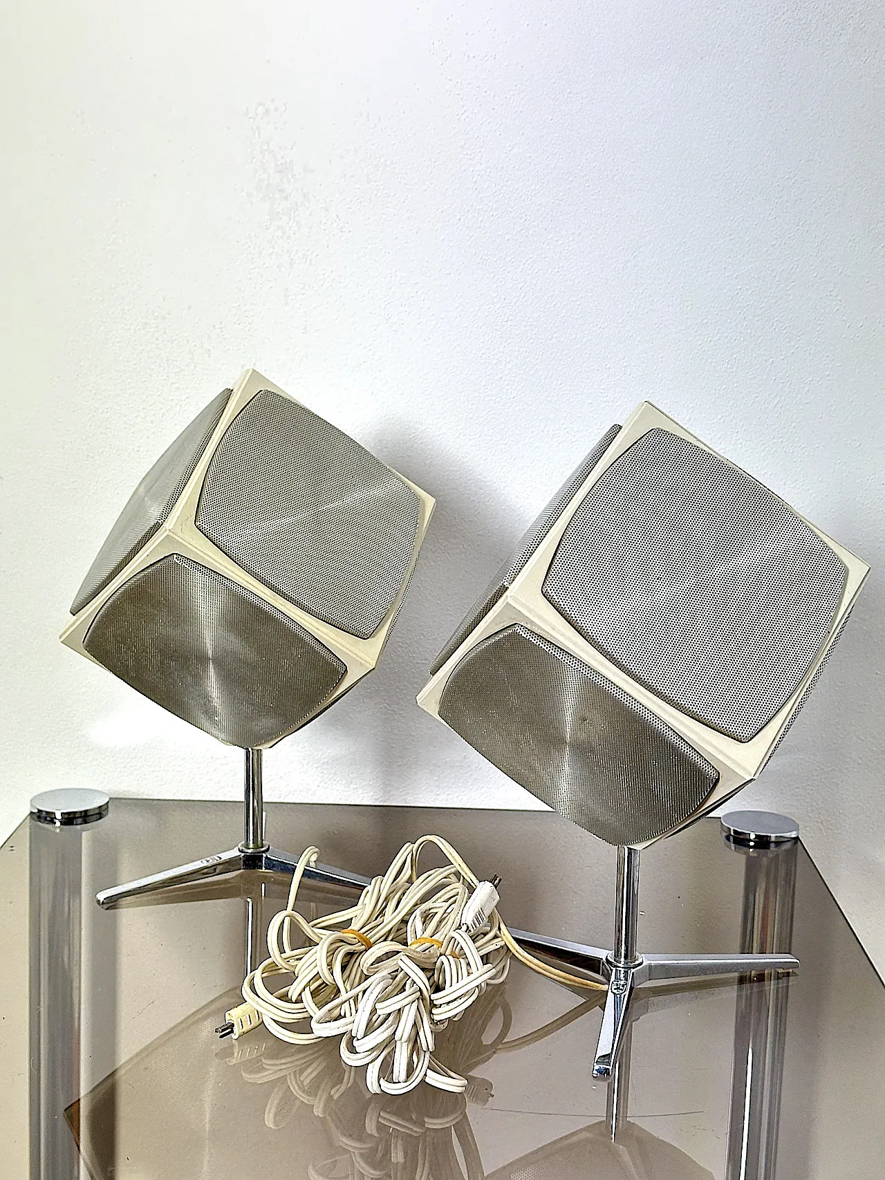 Coppia Diffusori a Cubo Grundig Audiorama 700, anni '70 9