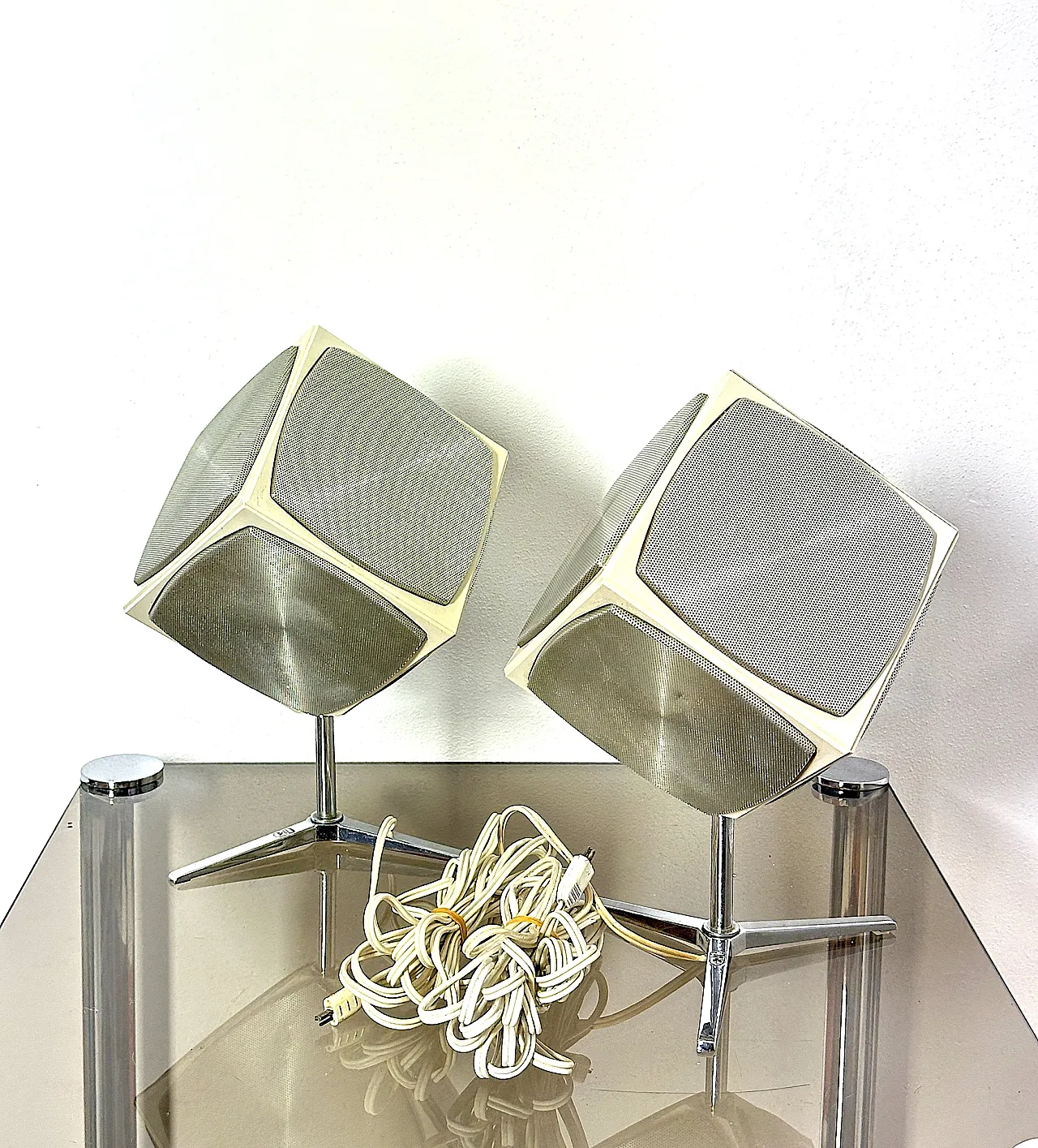 Coppia Diffusori a Cubo Grundig Audiorama 700, anni '70 10