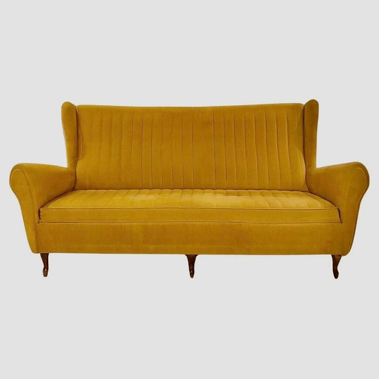 Velvet sofa Gio Ponti style, 1950s 3