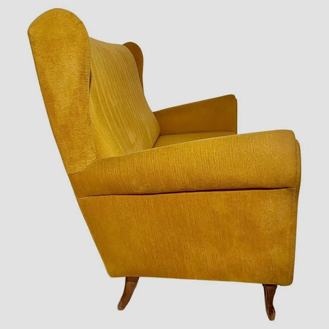 Velvet sofa Gio Ponti style, 1950s 4