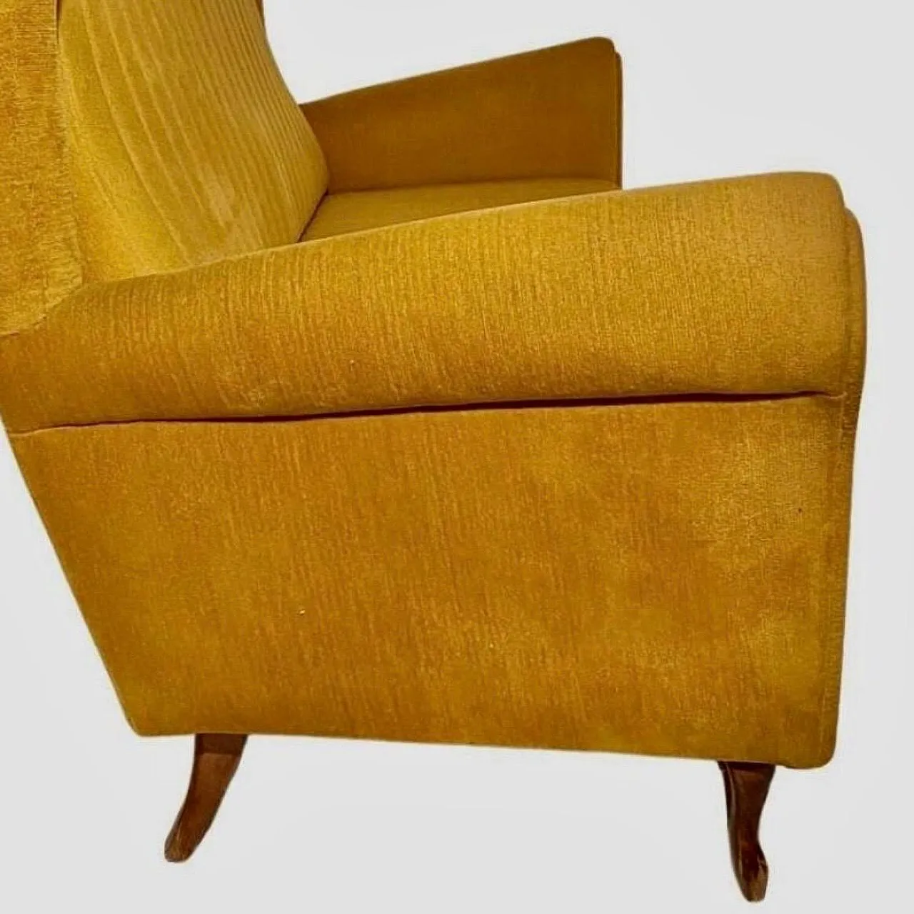 Velvet sofa Gio Ponti style, 1950s 9