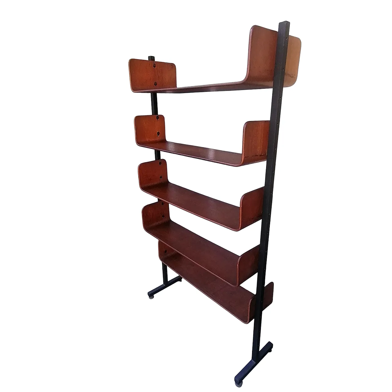 Modular selfi standing Bookshelf by Franco Campo & Carlo Graffi, 1950s 3
