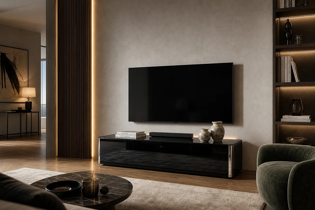 Alveo TV stand by Willy Rizzo for Mario Sabot, 70s 1