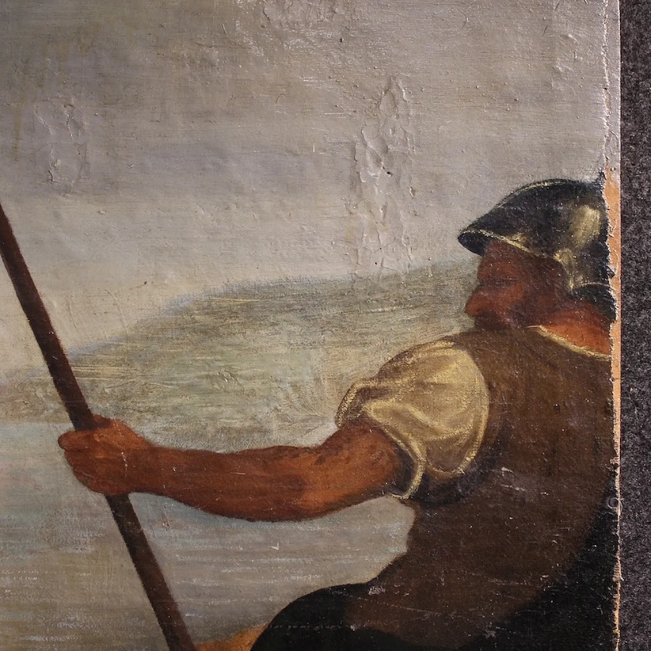 Ddipinto italiano Mosè salvato dalle acque, '700 14