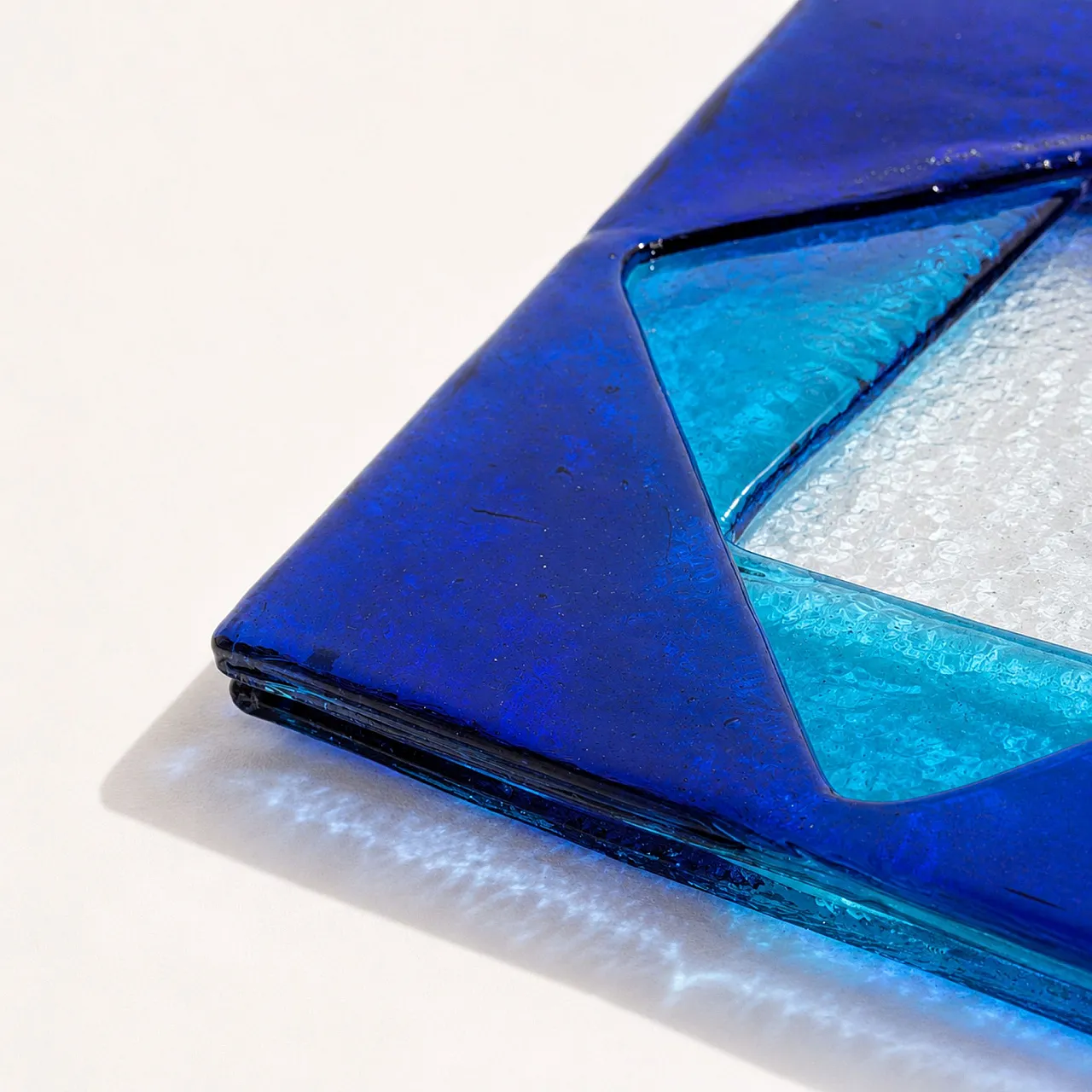 Centrotavola in vetro di murano blu by Mazzega, Italia, anni 70 4