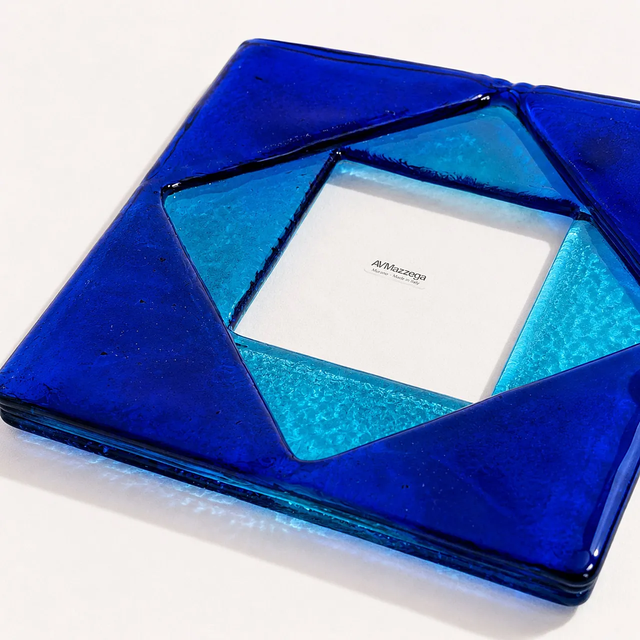 Centrotavola in vetro di murano blu by Mazzega, Italia, anni 70 5