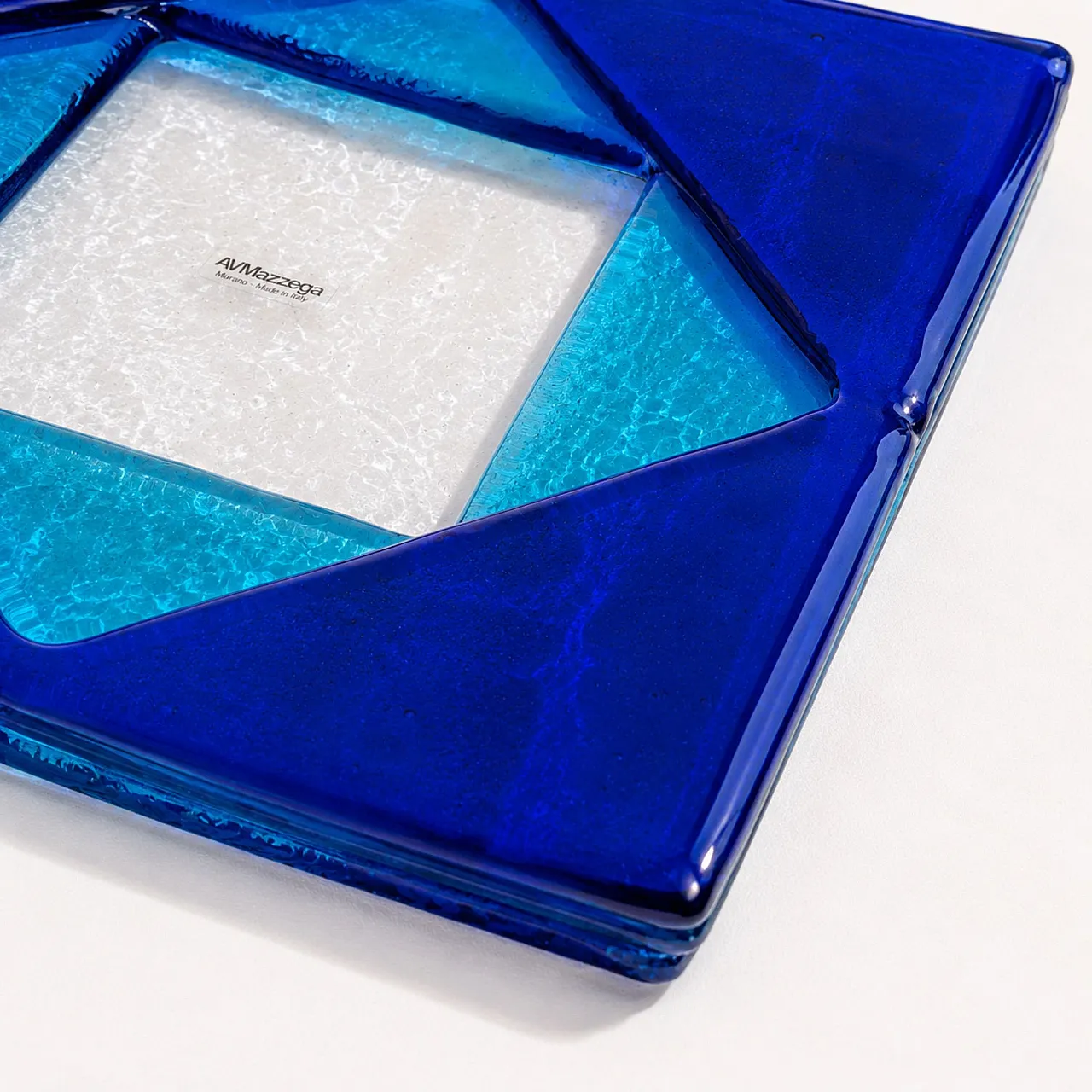 Centrotavola in vetro di murano blu by Mazzega, Italia, anni 70 6