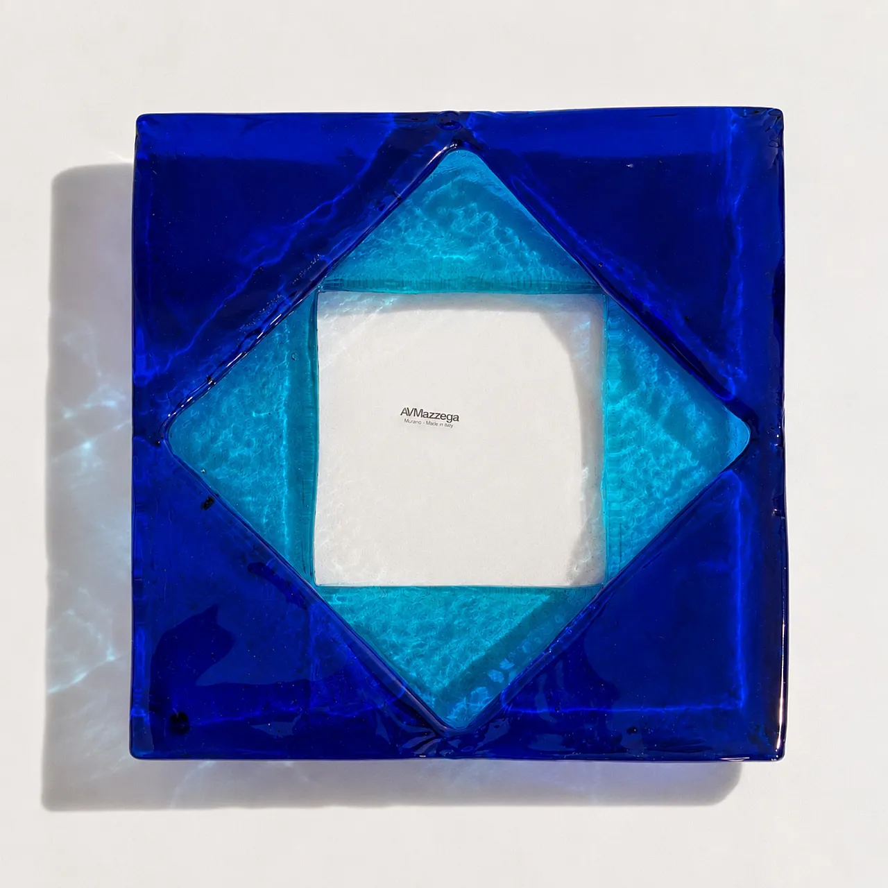 Centrotavola in vetro di murano blu by Mazzega, Italia, anni 70 8