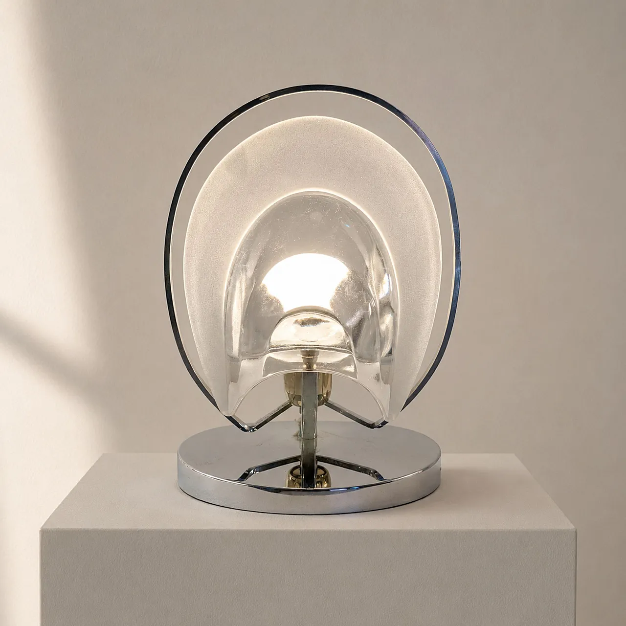 Coppia di lampade in vetro di murano by Mazzega, Italia, anni '70 3