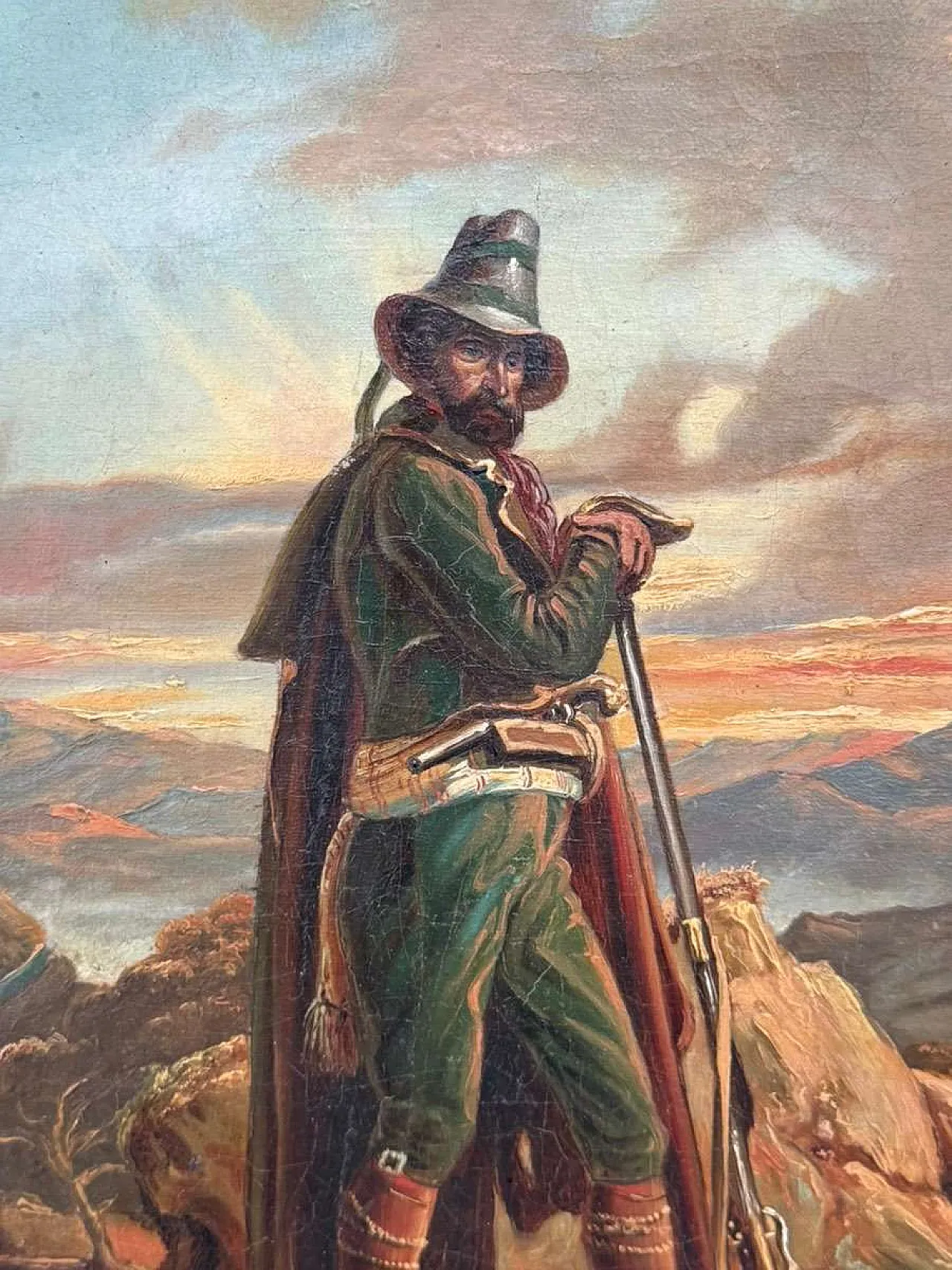 Border Guard Portrait, Oil on Canvas, 19th Century 3