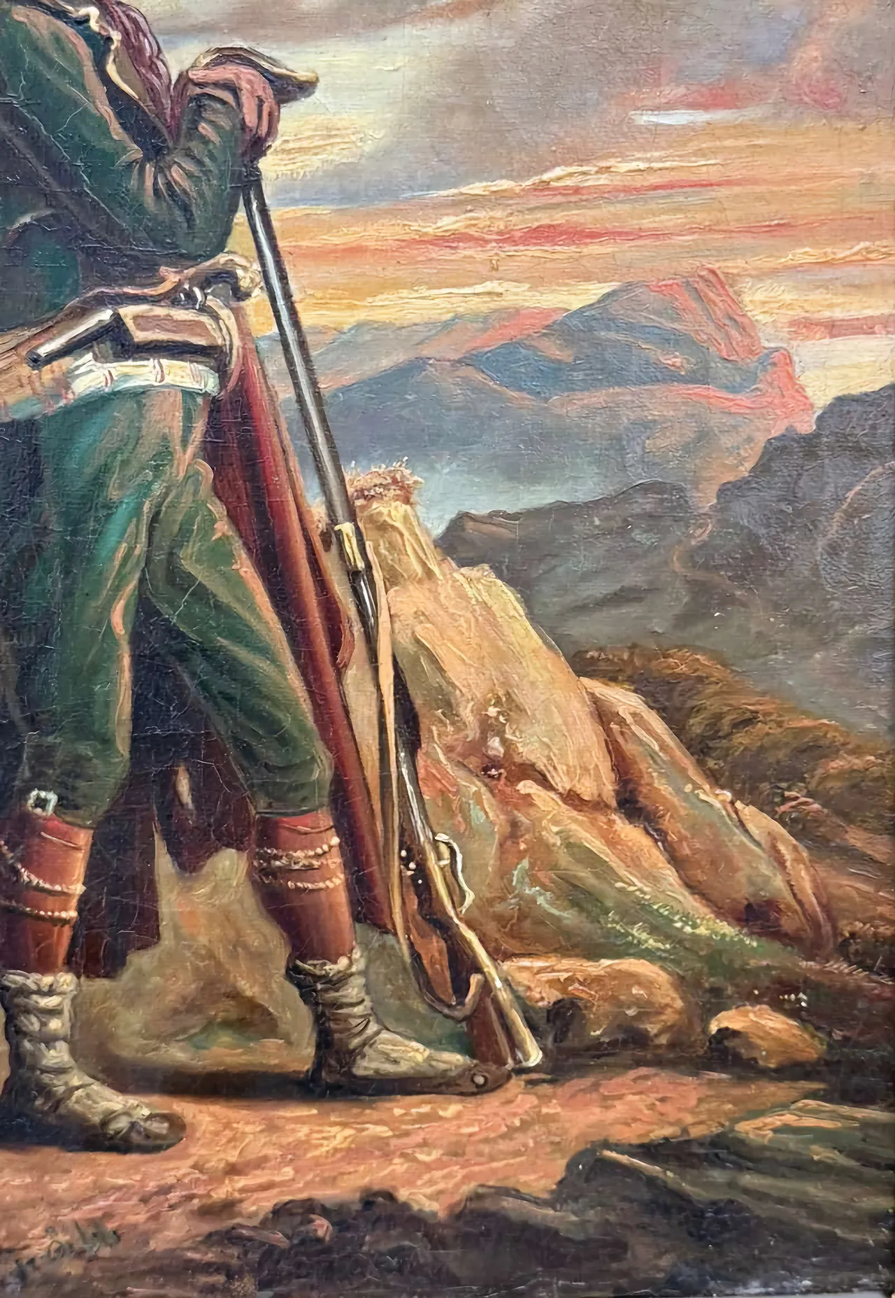 Border Guard Portrait, Oil on Canvas, 19th Century 4