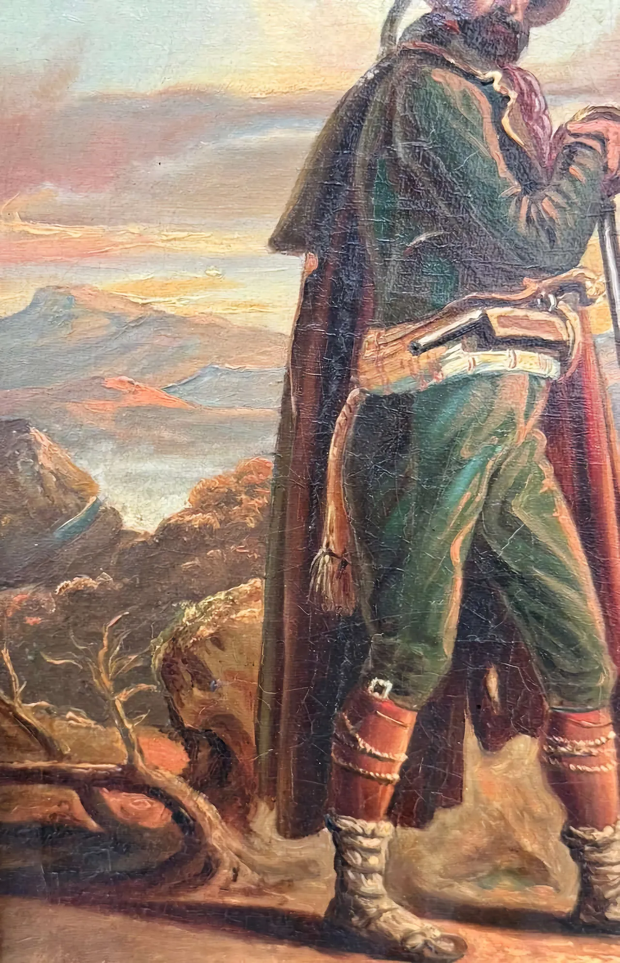 Border Guard Portrait, Oil on Canvas, 19th Century 6