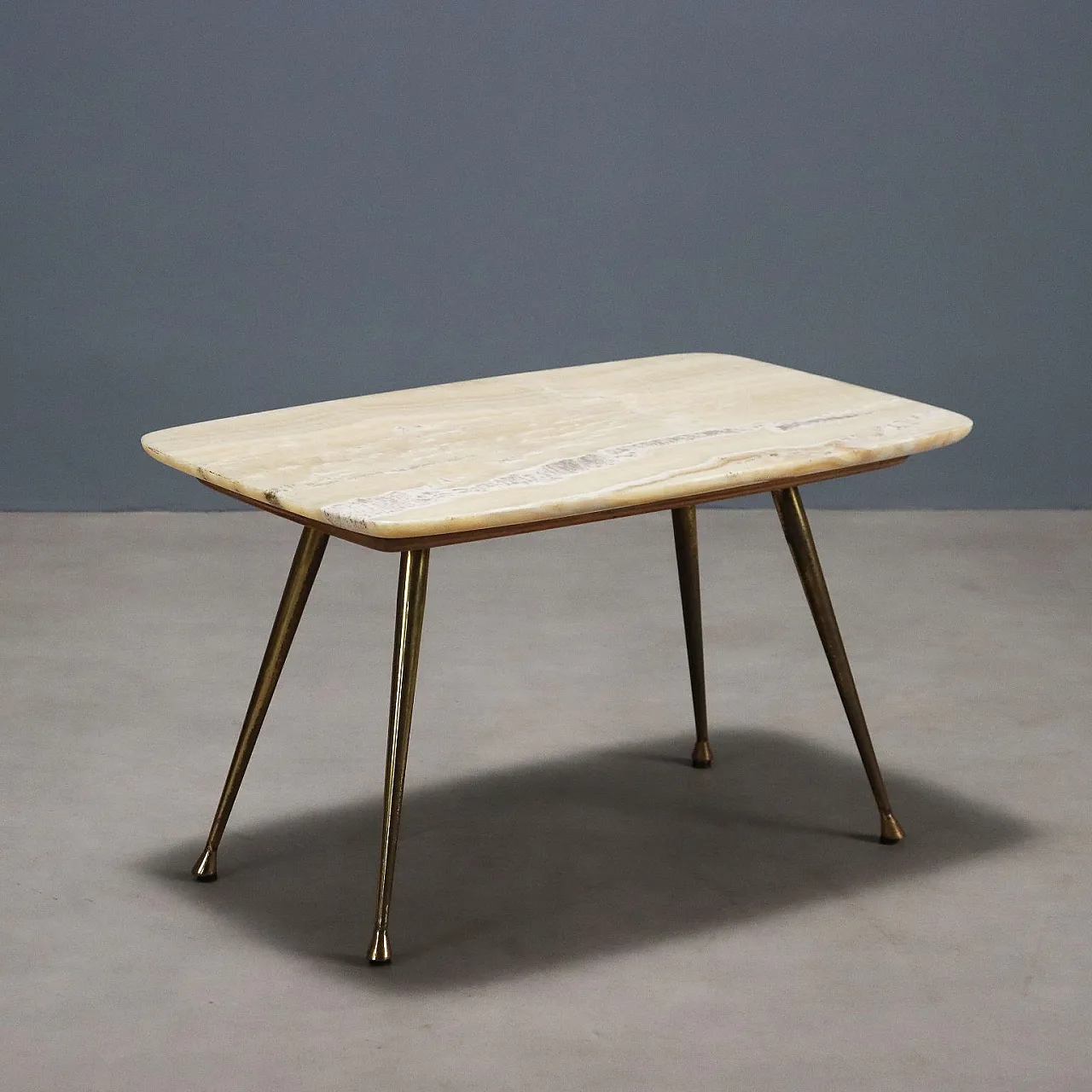 Coffee table with onyx top, 20th century 1