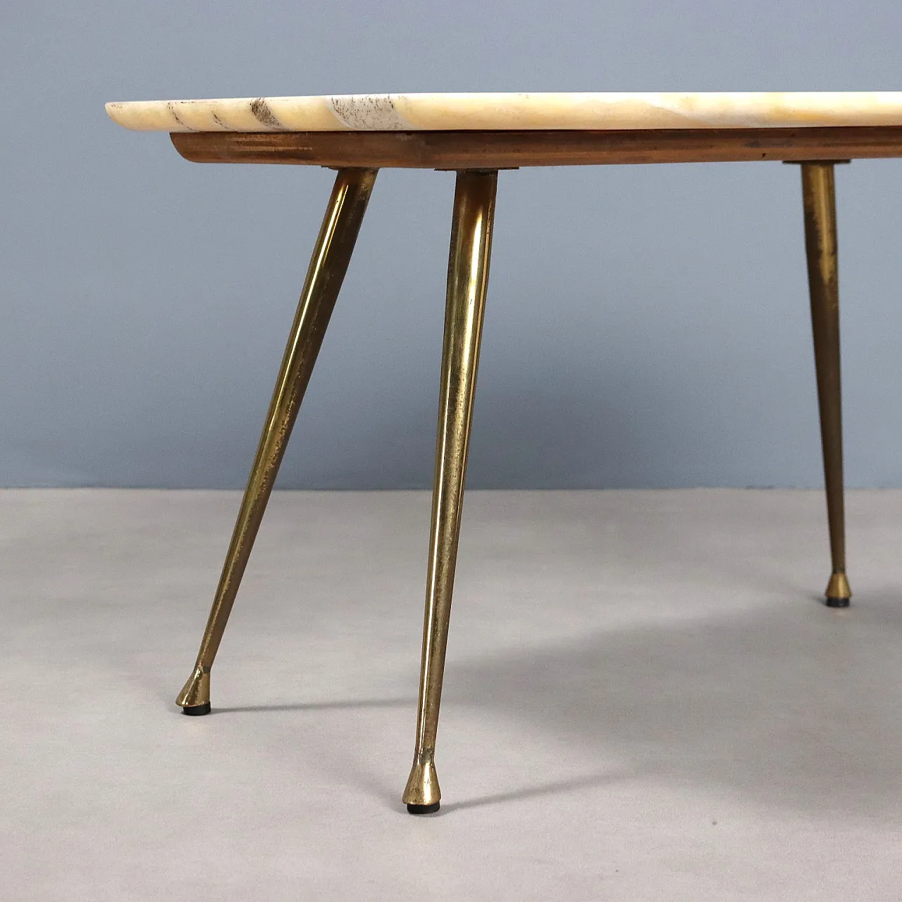 Coffee table with onyx top, 20th century 5