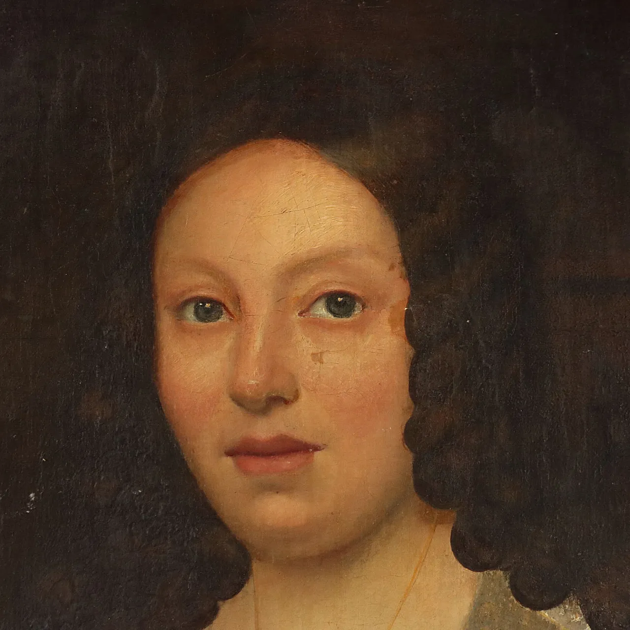 Portrait of a Young Woman, oil on canvas, 19th century 4