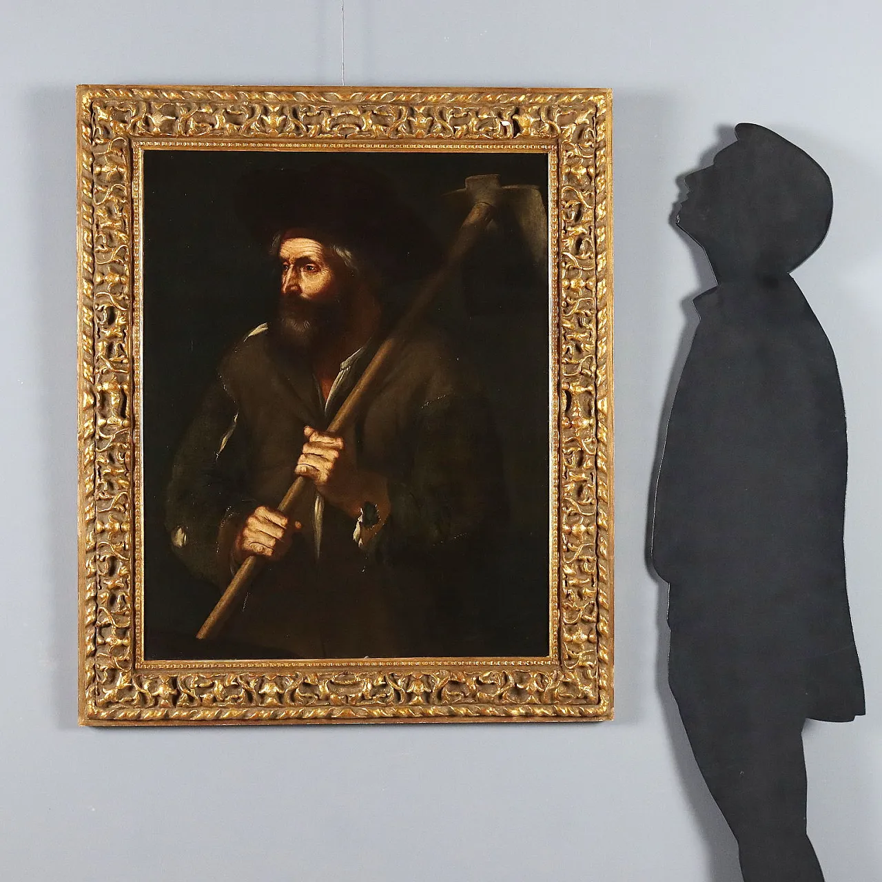 Contadino con Zappa, olio su tela, '600 2