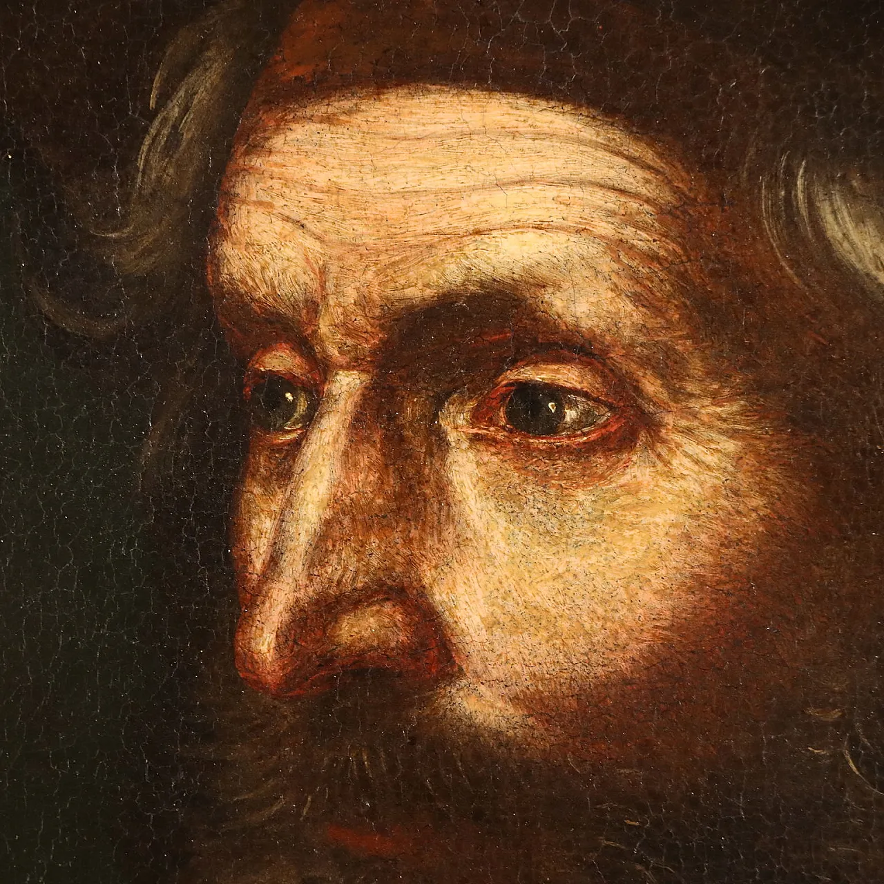 Contadino con Zappa, olio su tela, '600 5