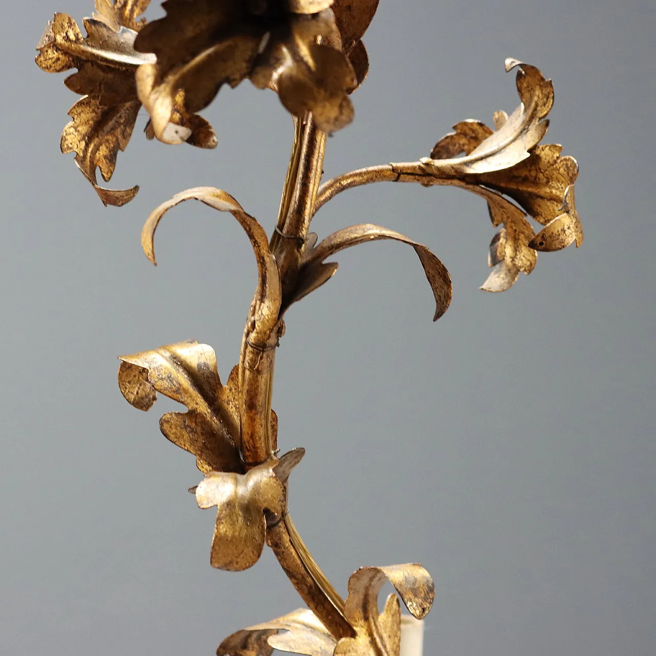 Chandelier in golden iron and sheet metal, 20th century 5