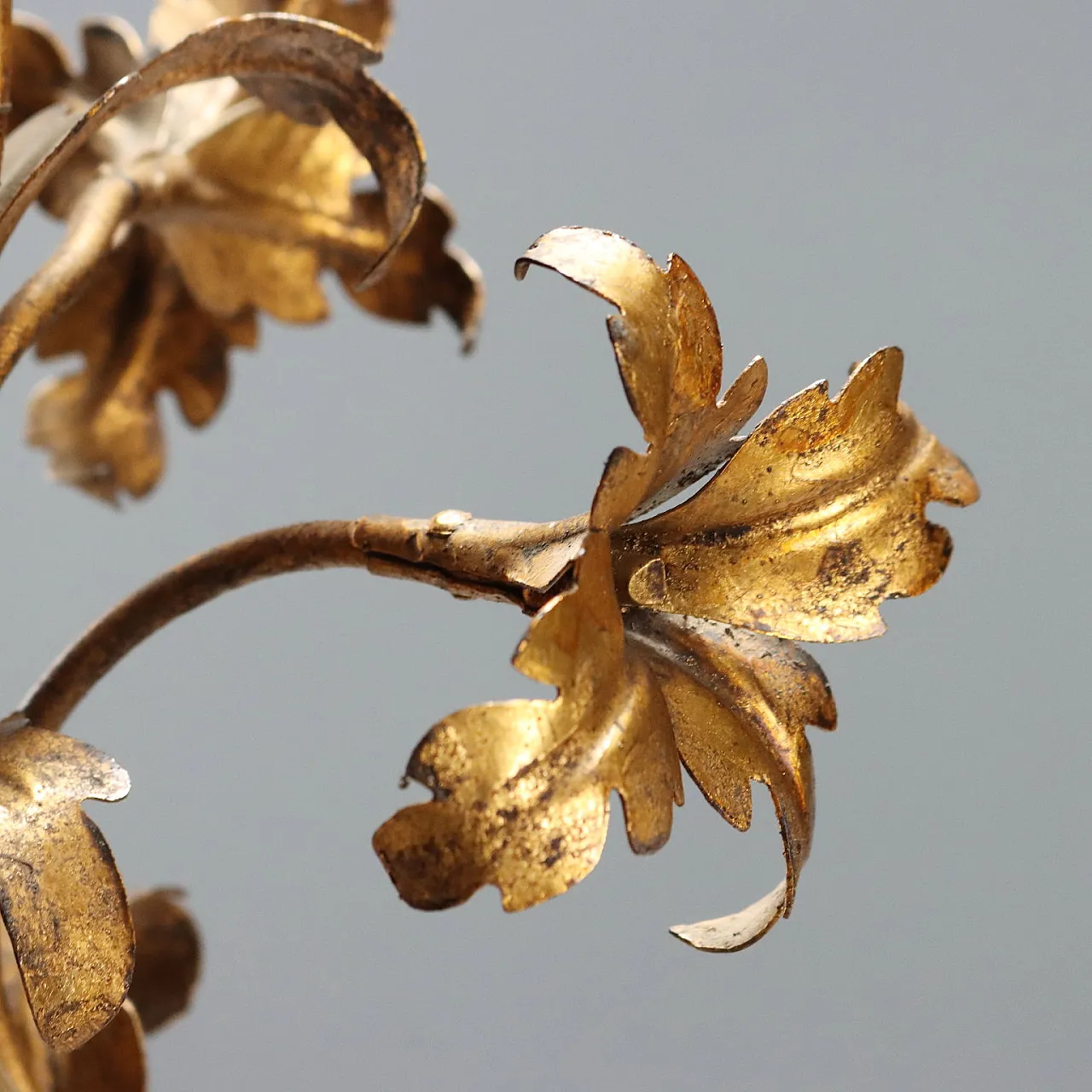 Chandelier in golden iron and sheet metal, 20th century 6