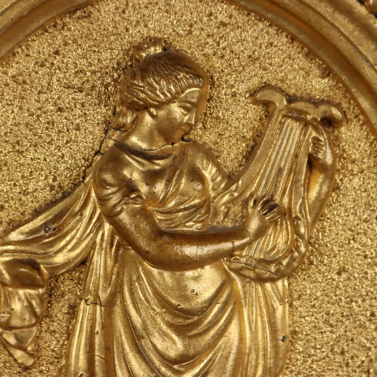 Pair of appliques in gilded wood, iron and pastille, 19th century 5