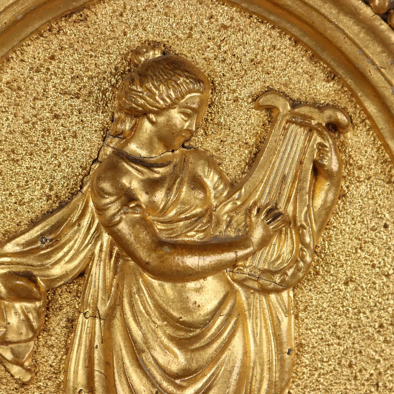 Pair of appliques in gilded wood, iron and pastille, 19th century 6